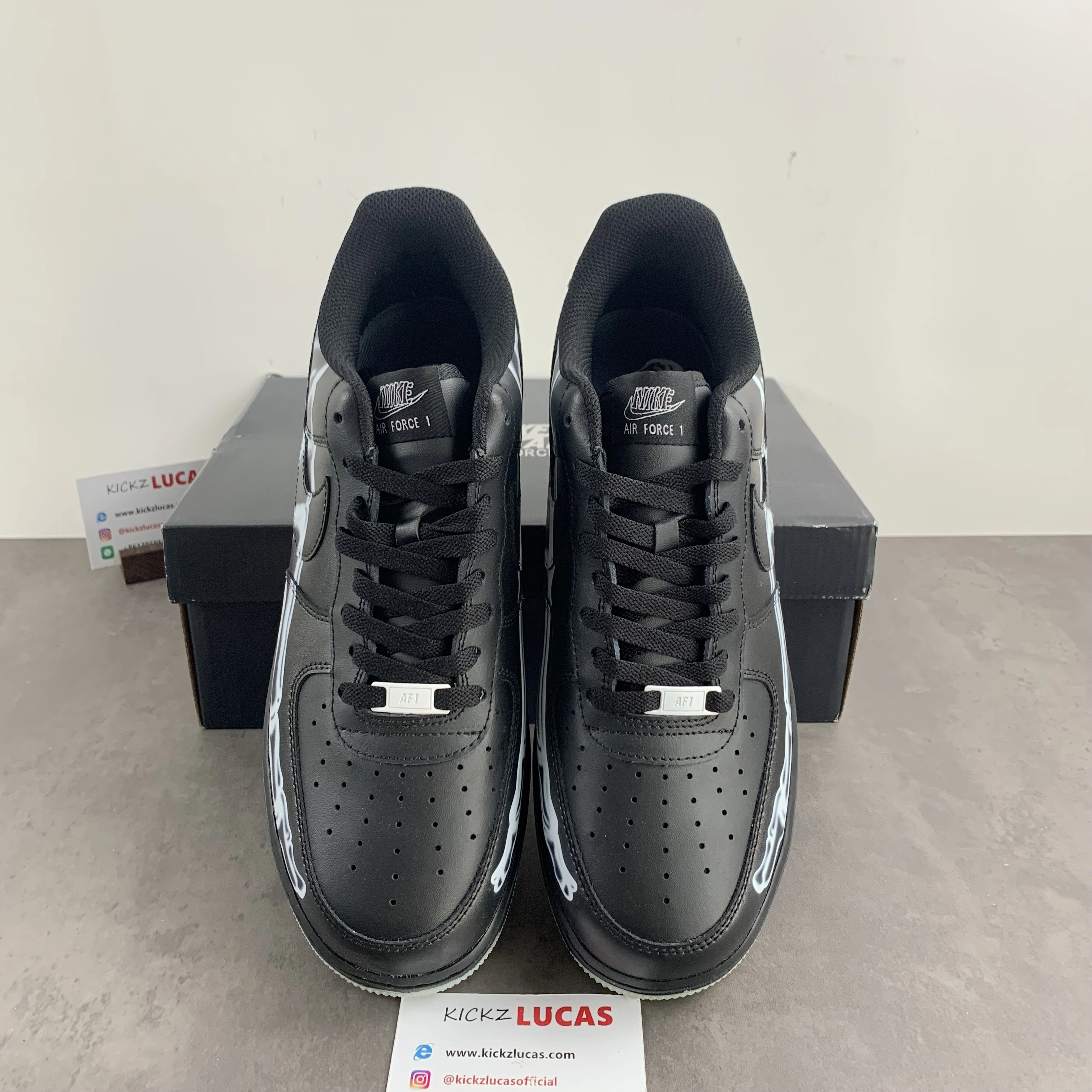 Neat Air Force 1 Low Black Skeleton Halloween BQ7541- 719