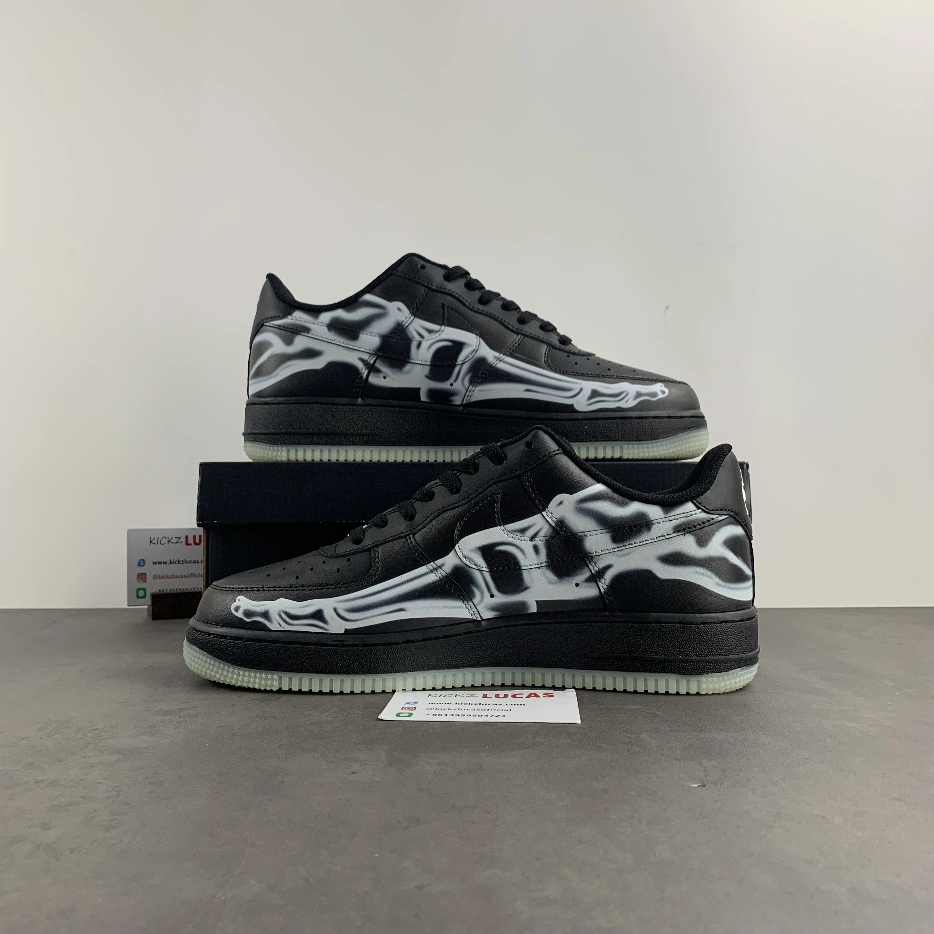 Neat Air Force 1 Low Black Skeleton Halloween BQ7541- 719