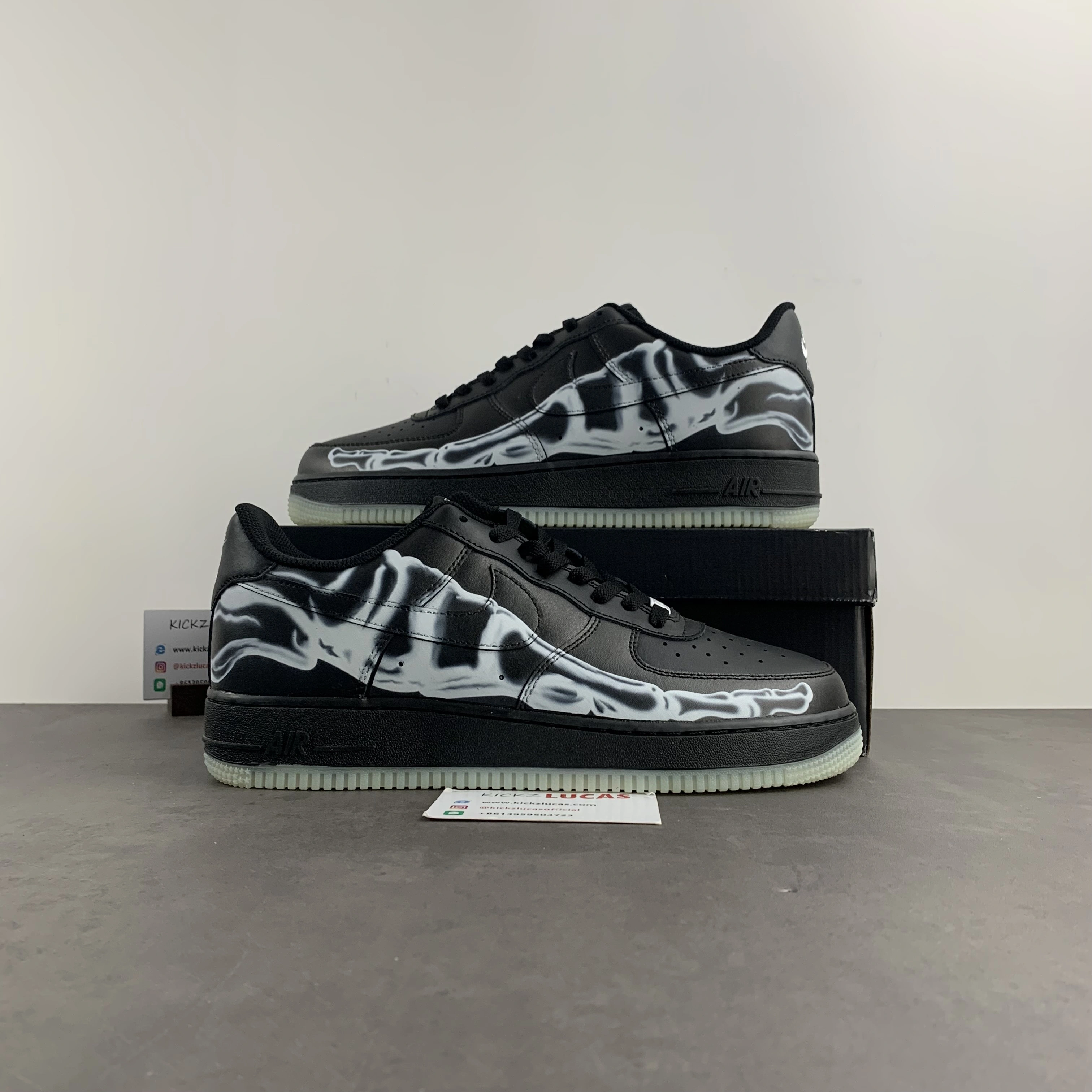 Neat Air Force 1 Low Black Skeleton Halloween BQ7541- 719