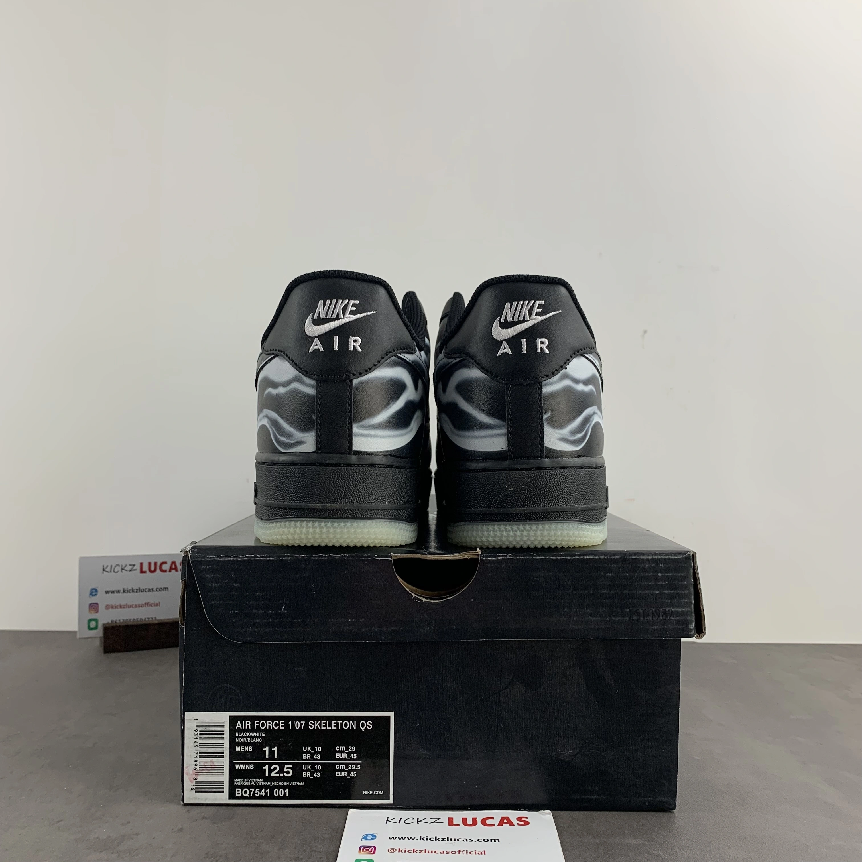 Neat Air Force 1 Low Black Skeleton Halloween BQ7541- 719