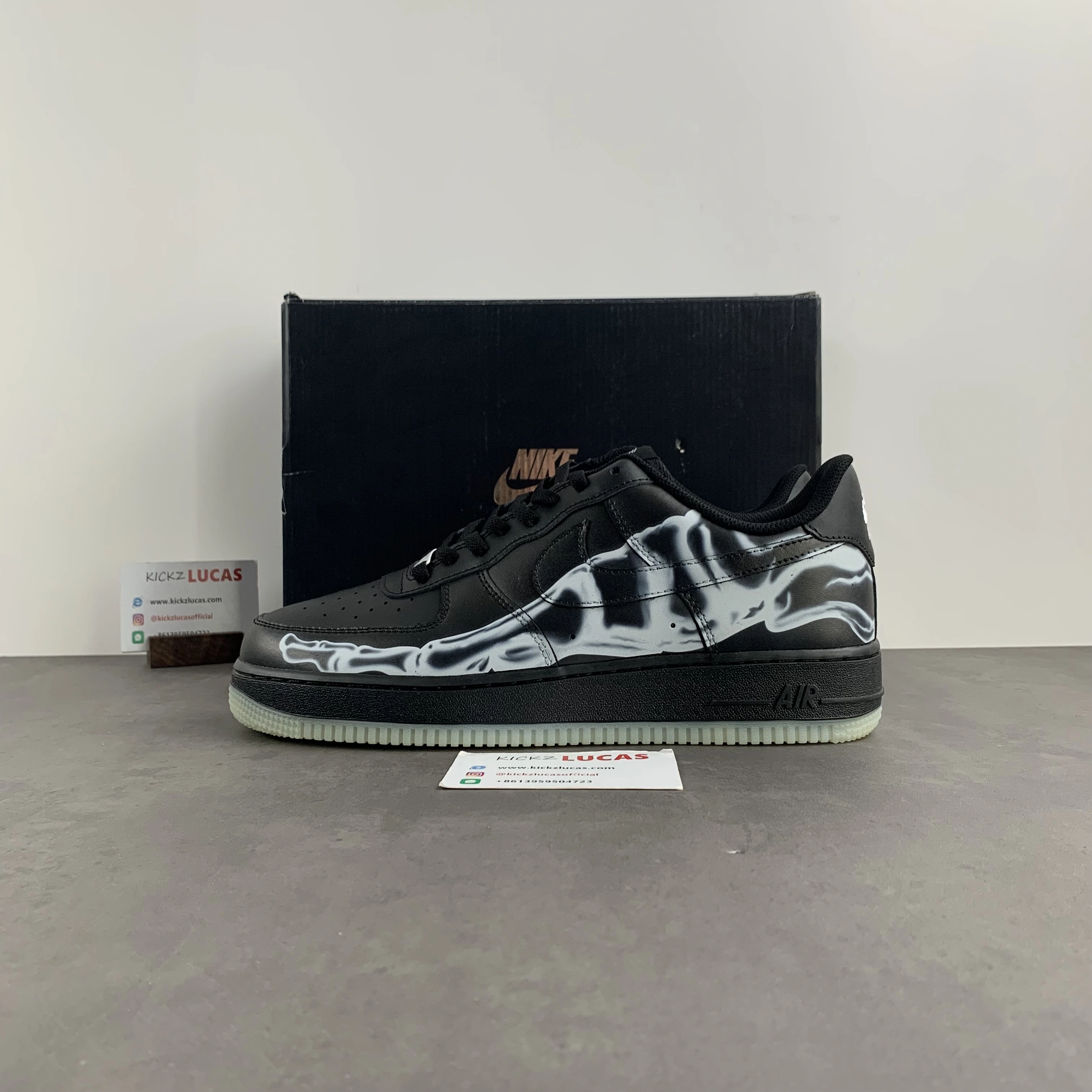 Neat Air Force 1 Low Black Skeleton Halloween BQ7541- 719