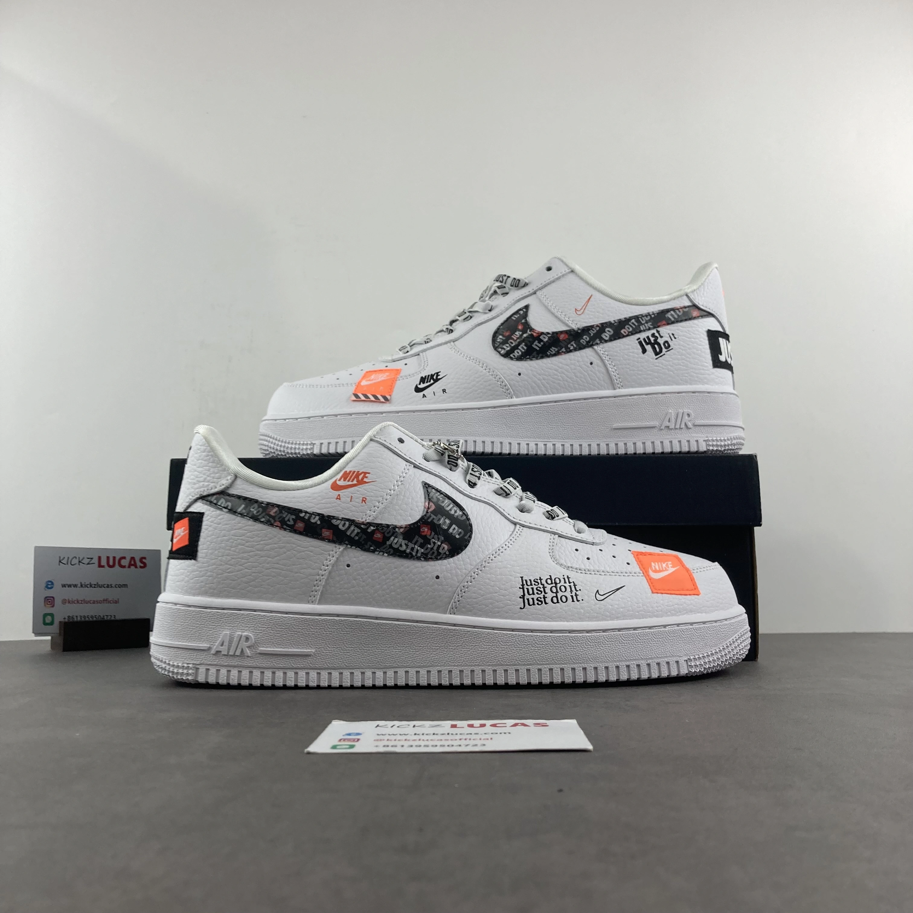 Packable Air Force 1 Low Just Do It Pack White Black AR7719- 732