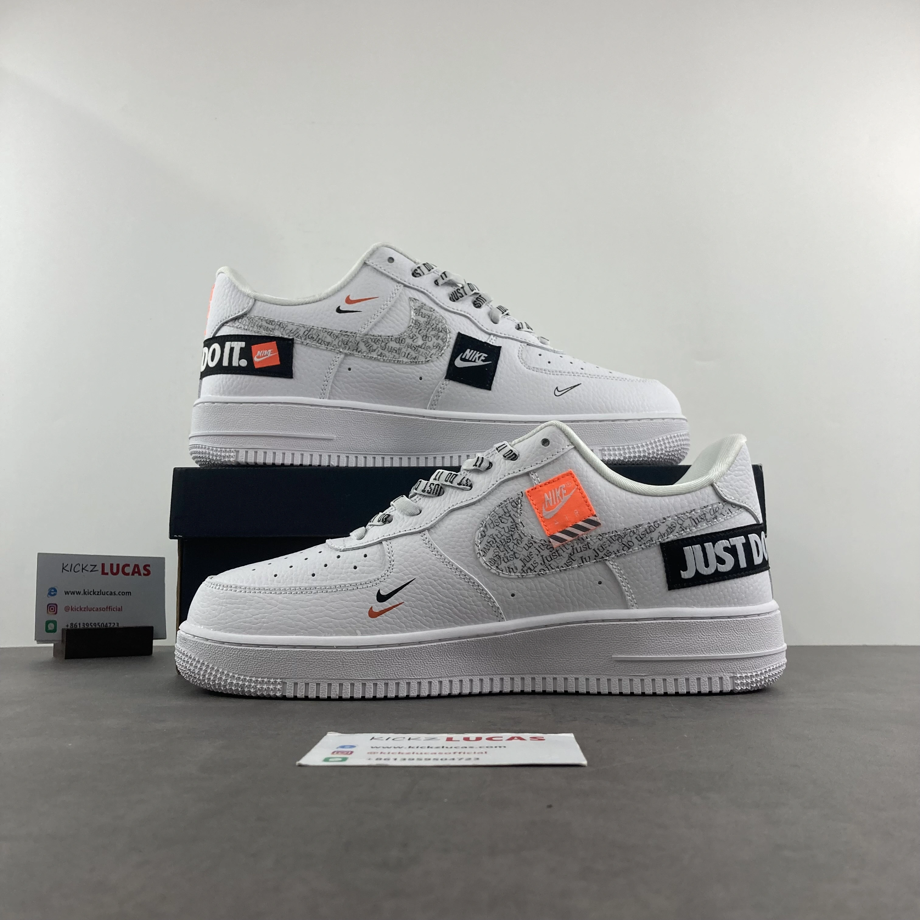 Packable Air Force 1 Low Just Do It Pack White Black AR7719- 732