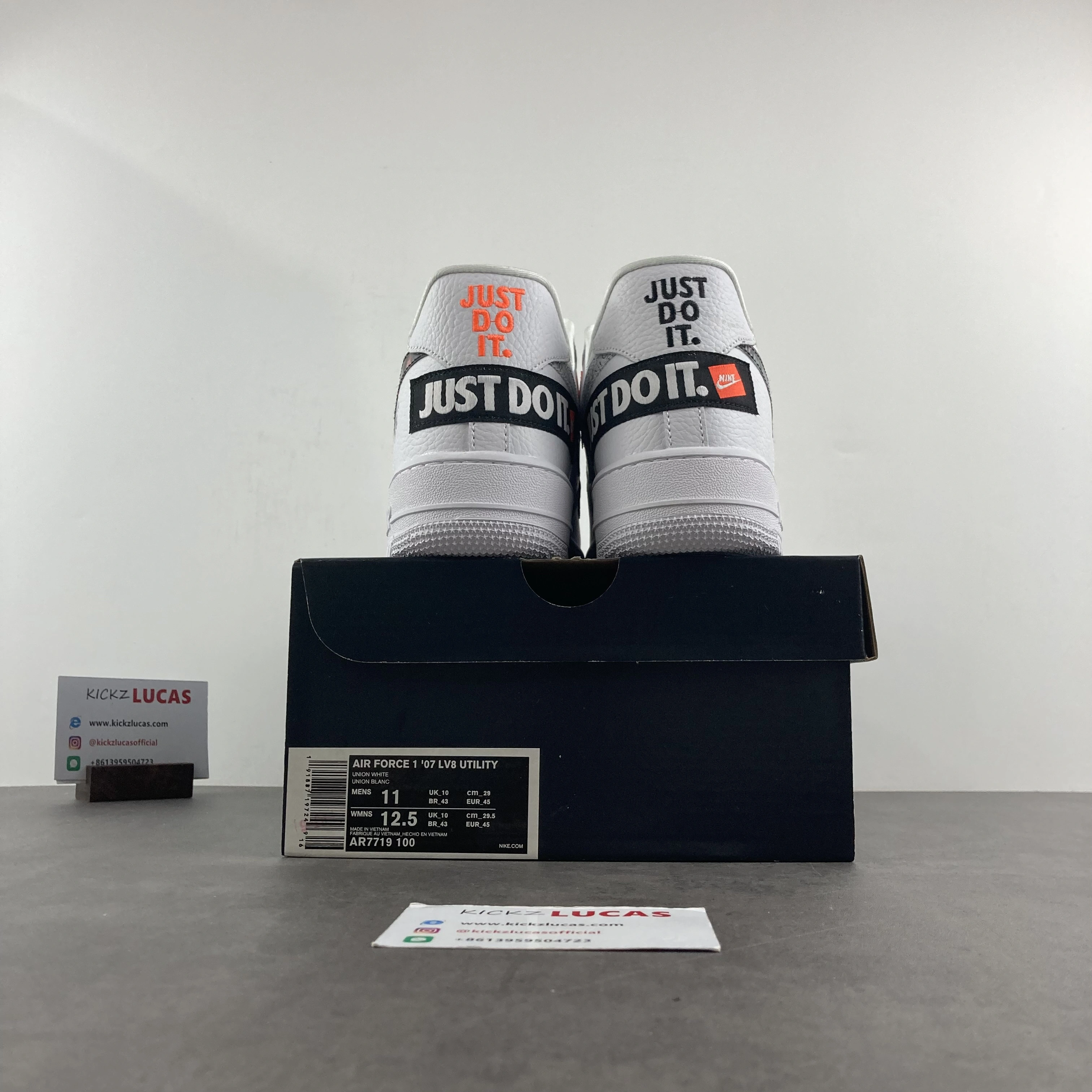 Packable Air Force 1 Low Just Do It Pack White Black AR7719- 732