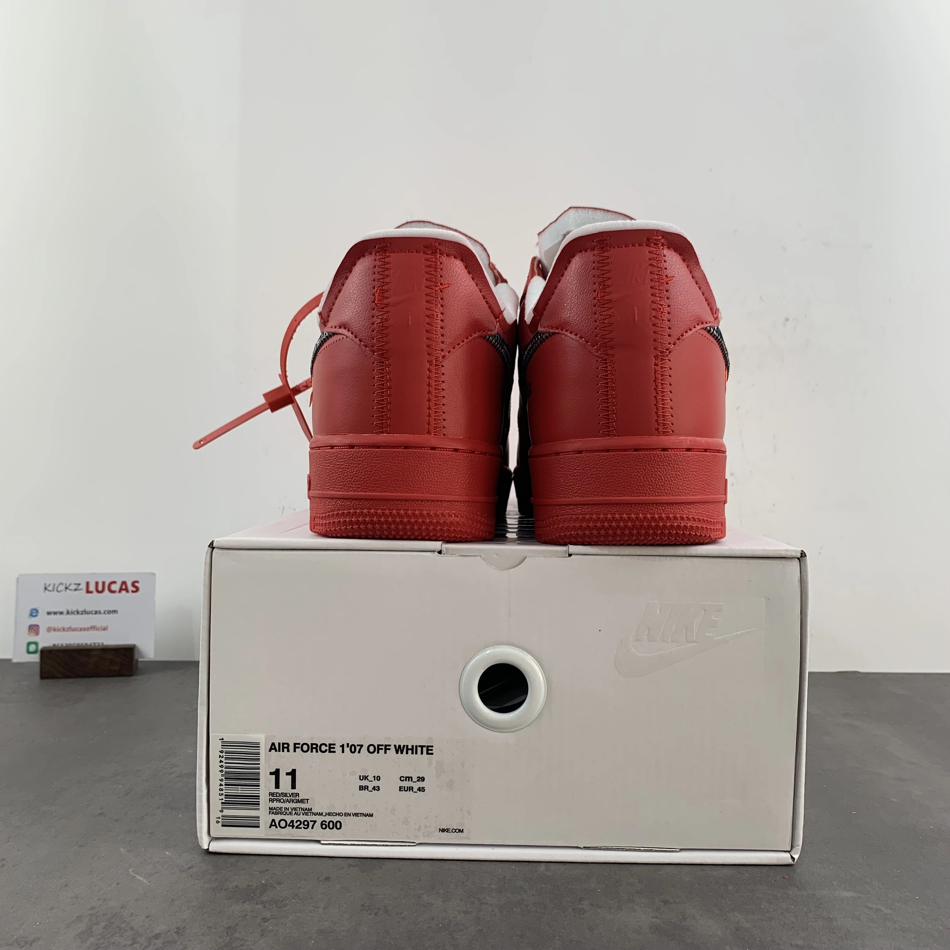 EasyMatch Air Force 1 Low Off-White Red AO4297- 718