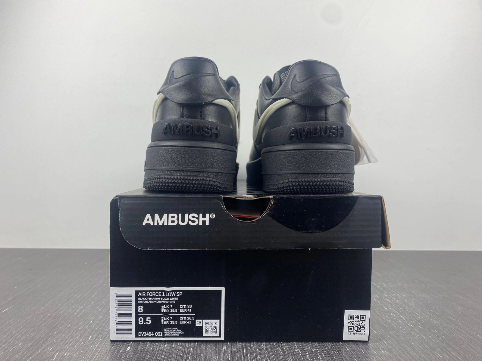 Air Force 1 Low SP AMBUSH Black DV3464- Breathable 750