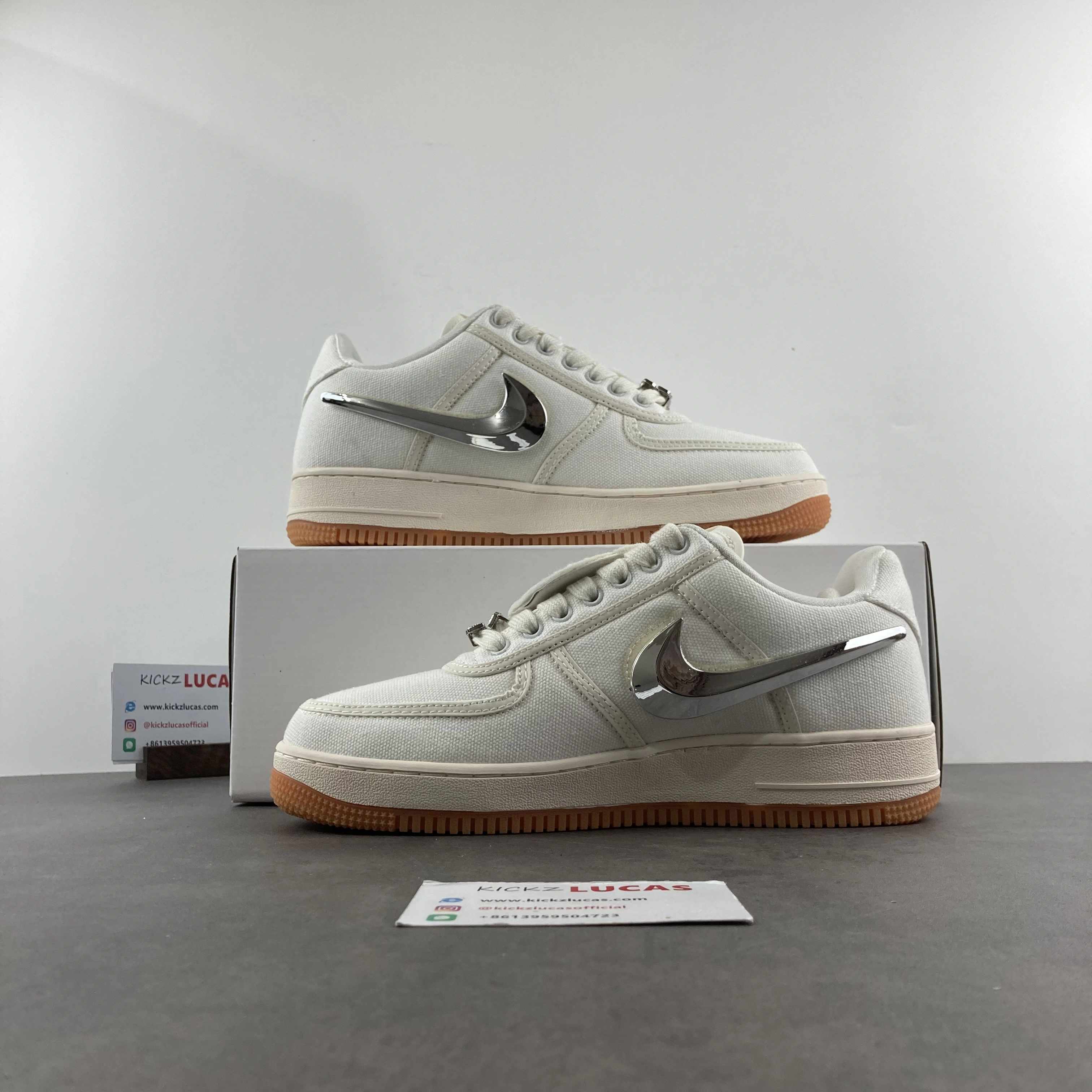 Bright Air Force 1 Low Travis Scott Sail AQ4211- 803