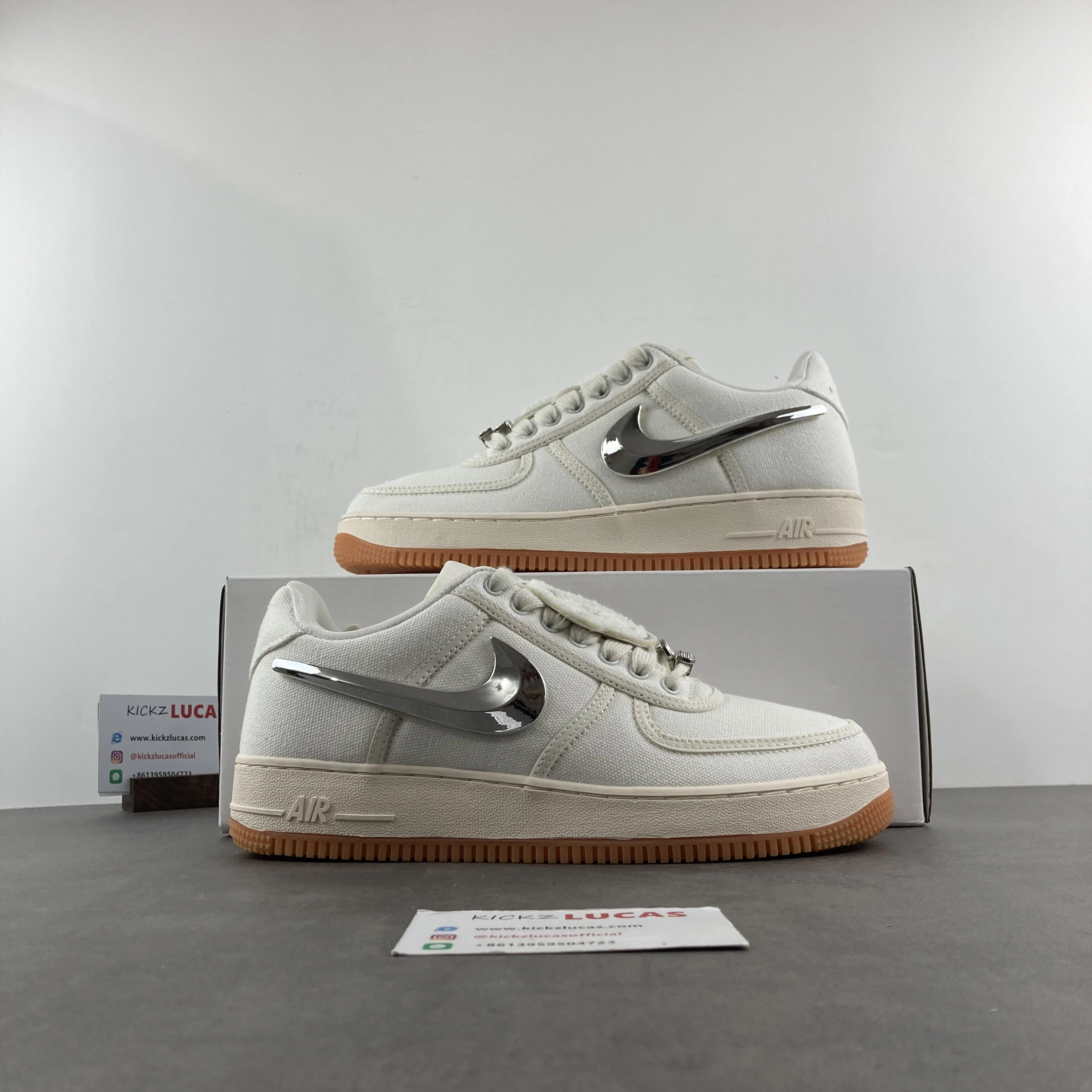 Bright Air Force 1 Low Travis Scott Sail AQ4211- 803