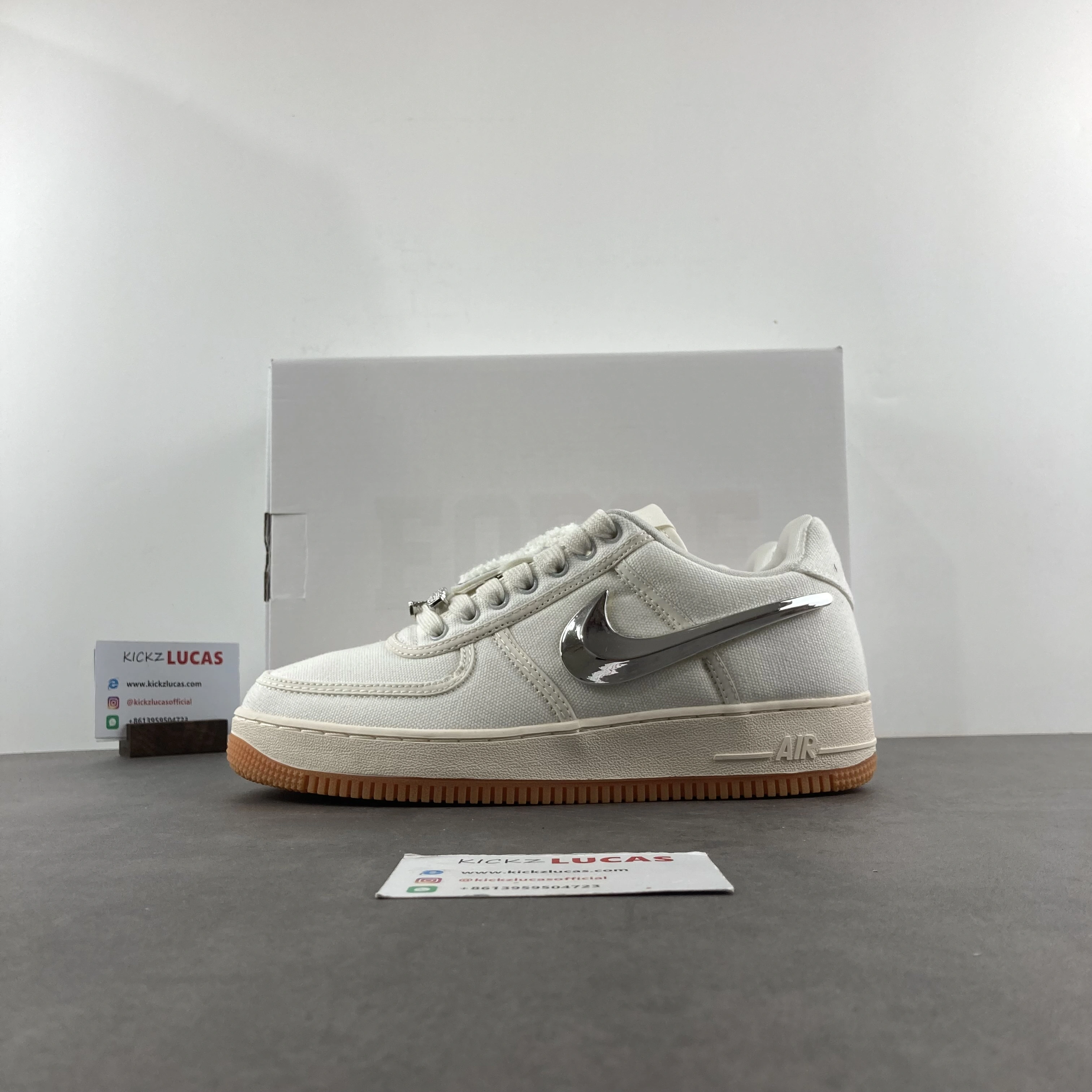 Bright Air Force 1 Low Travis Scott Sail AQ4211- 803