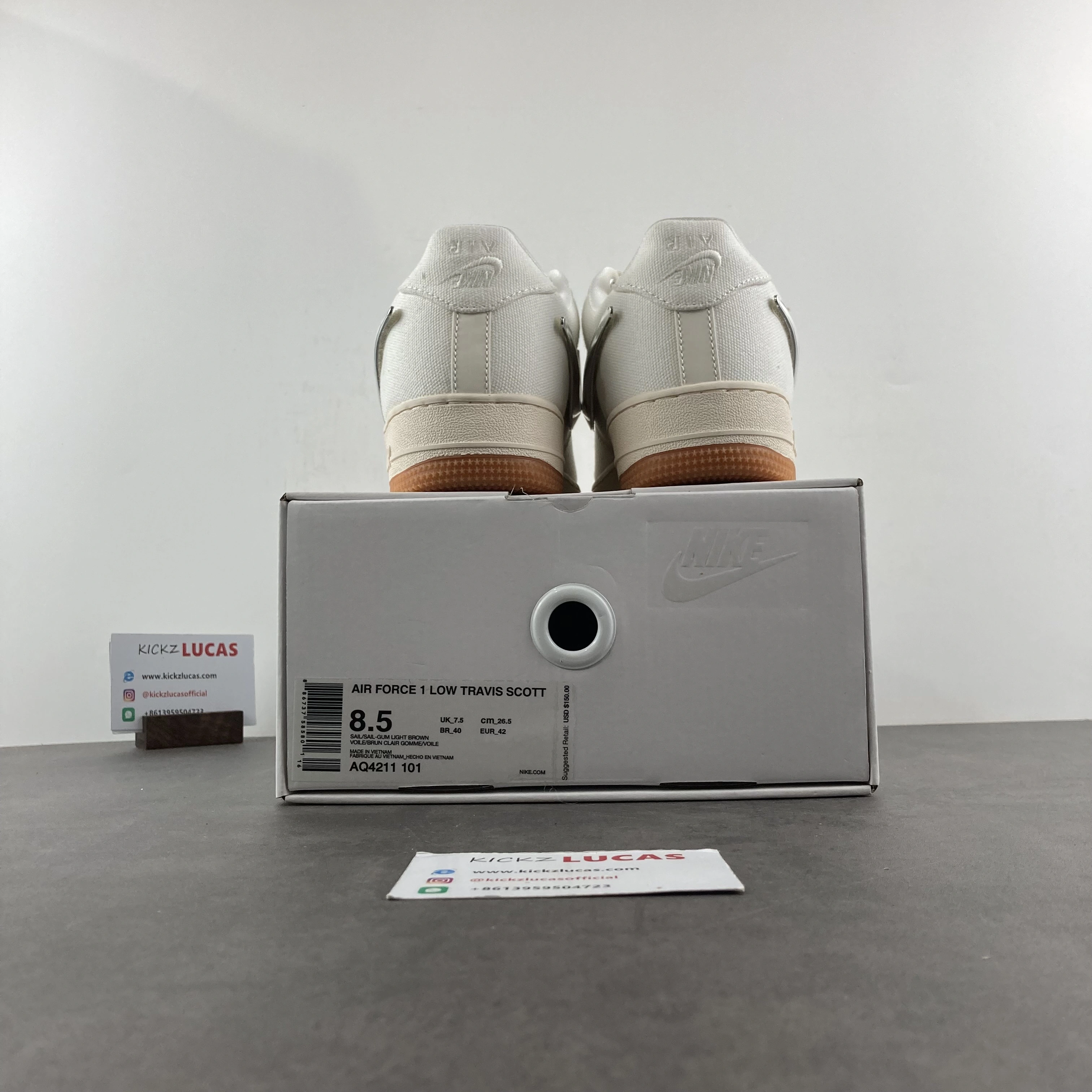 Bright Air Force 1 Low Travis Scott Sail AQ4211- 803