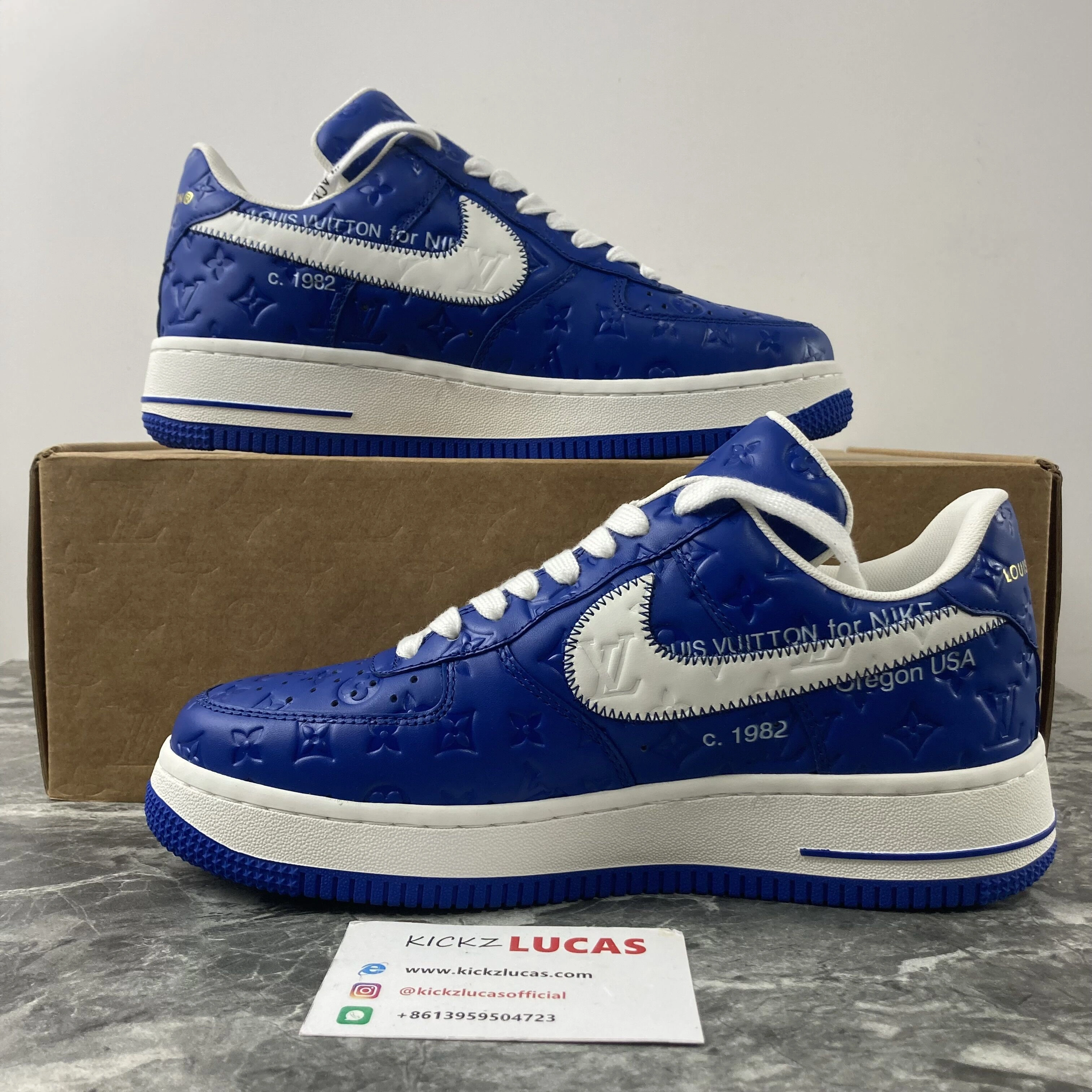 Effortless Air Force 1 X L*V Navy blue 4150