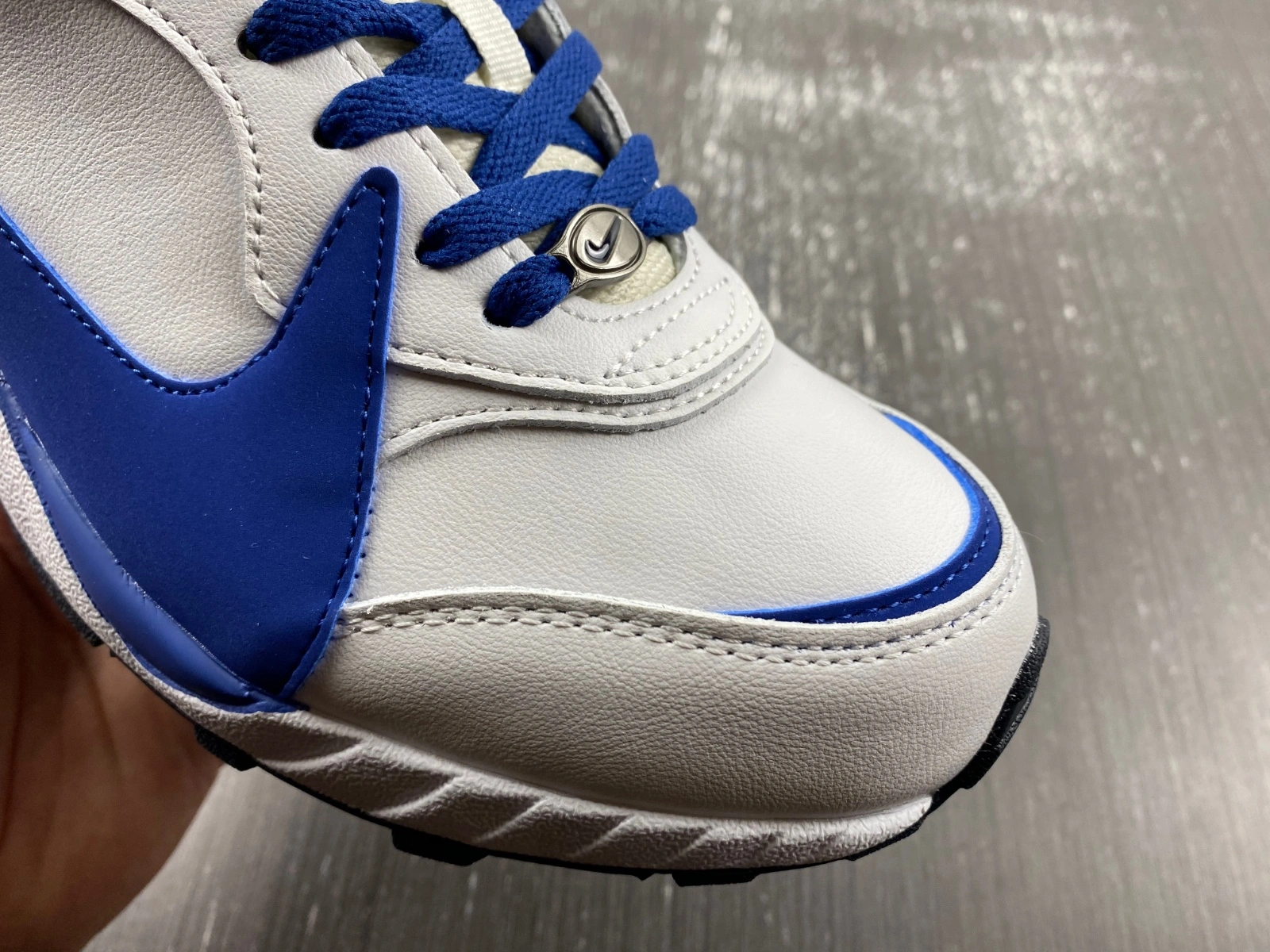 Air Grudge Leather White Blue Big Swoosh 102026- Chic 893