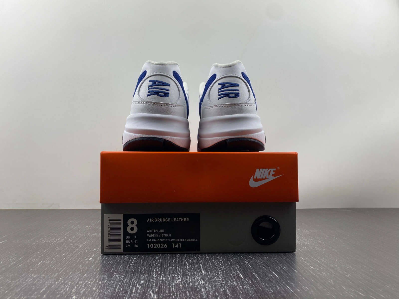 Air Grudge Leather White Blue Big Swoosh 102026- Chic 893