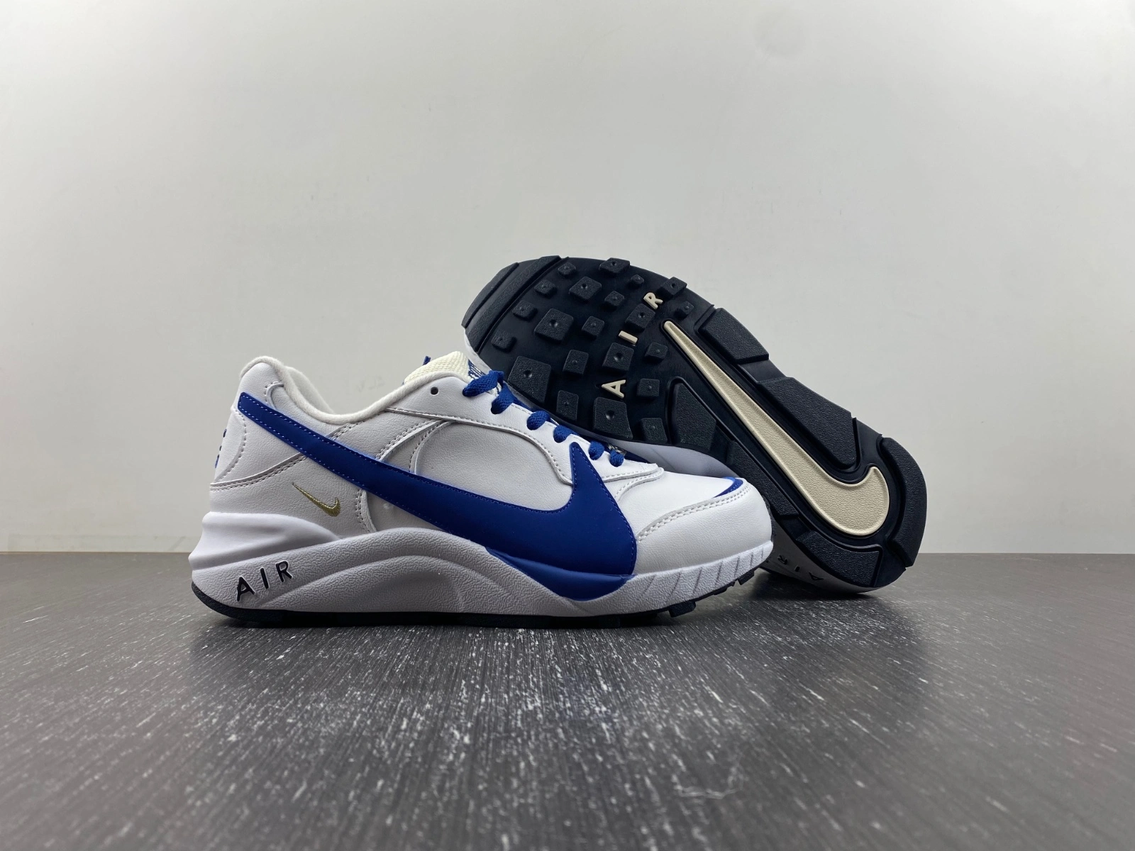 Air Grudge Leather White Blue Big Swoosh 102026- Chic 893