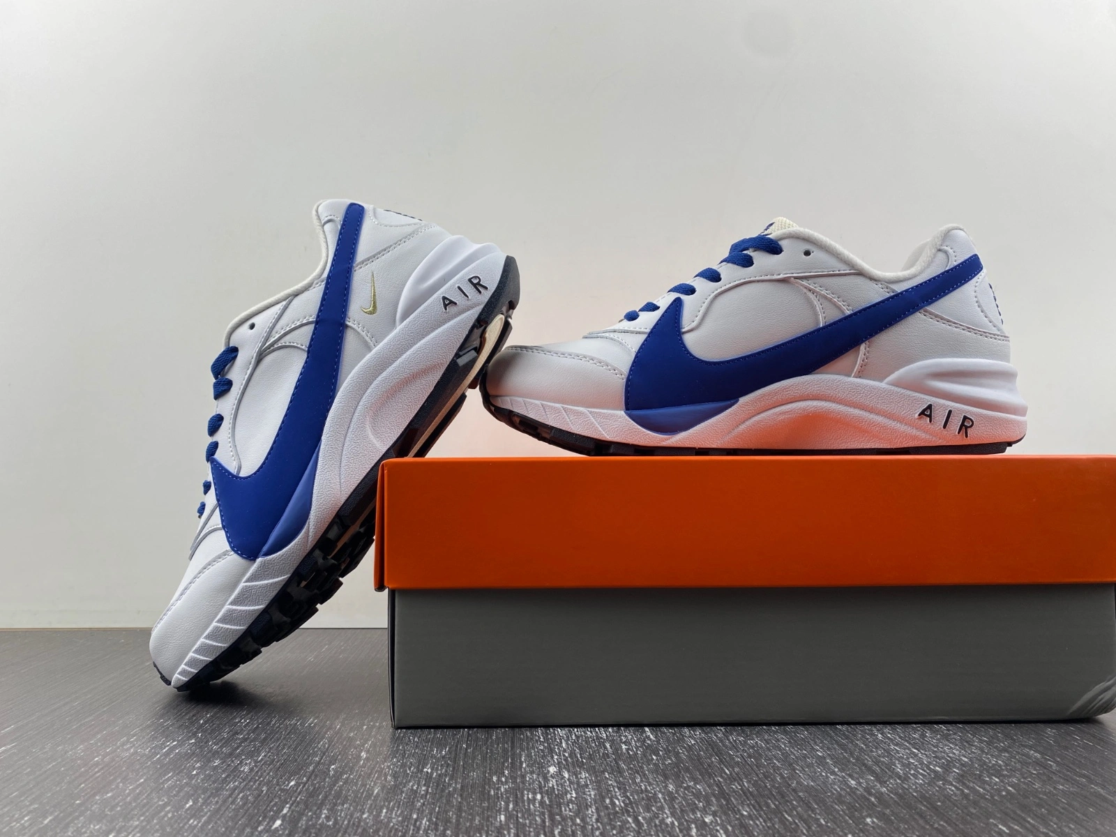 Air Grudge Leather White Blue Big Swoosh 102026- Chic 893
