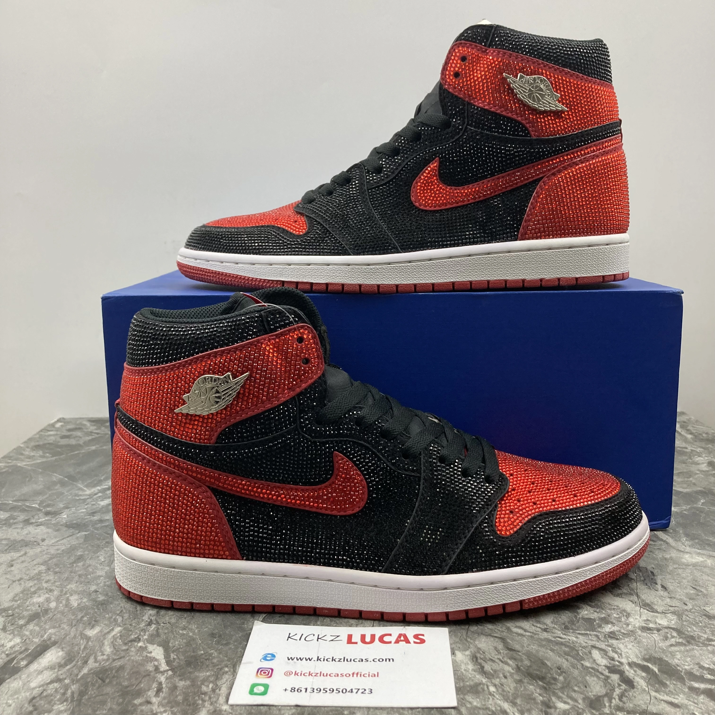 Air Jordan 1 Custom Diamond CL230419- EyeCatching 1553