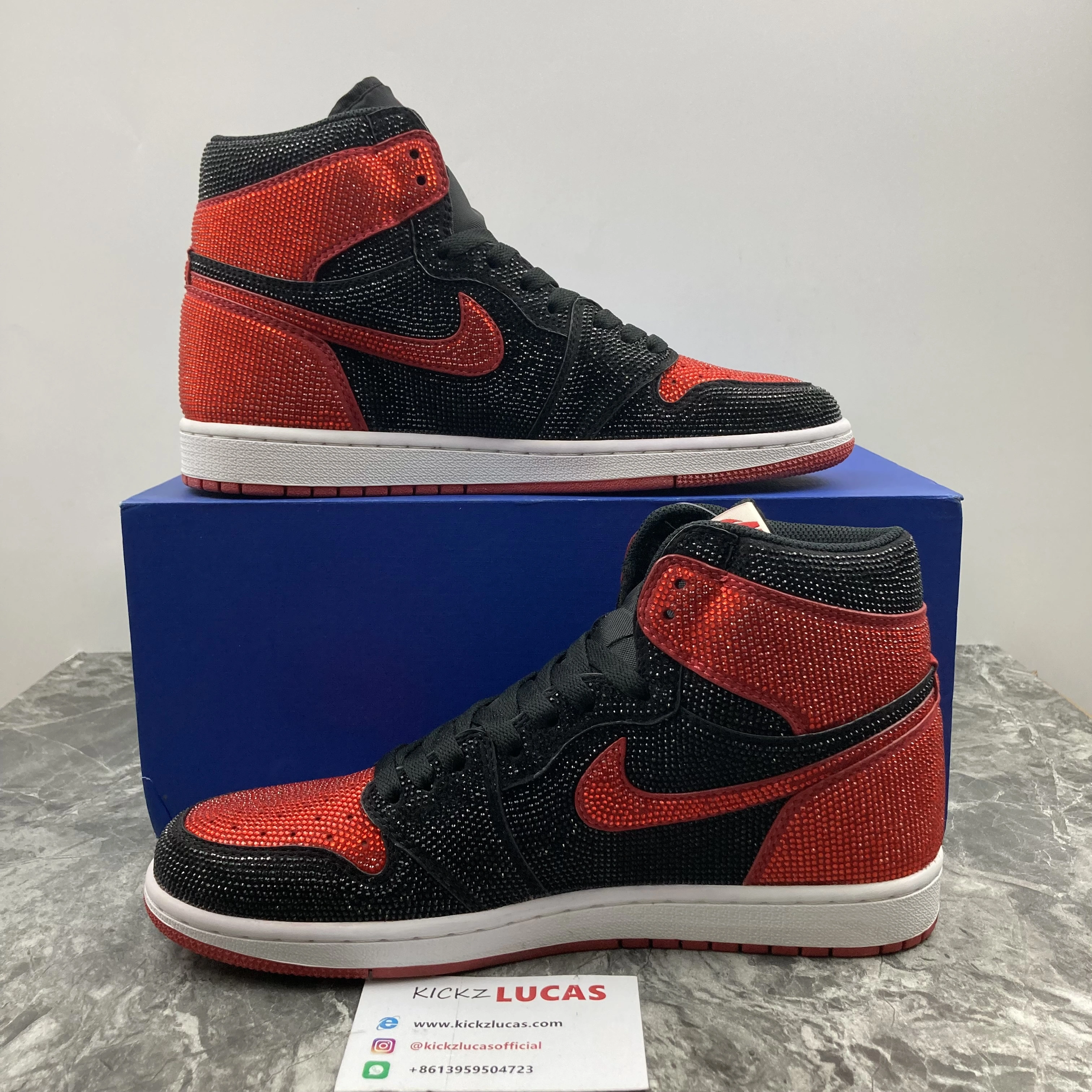 Air Jordan 1 Custom Diamond CL230419- EyeCatching 1553