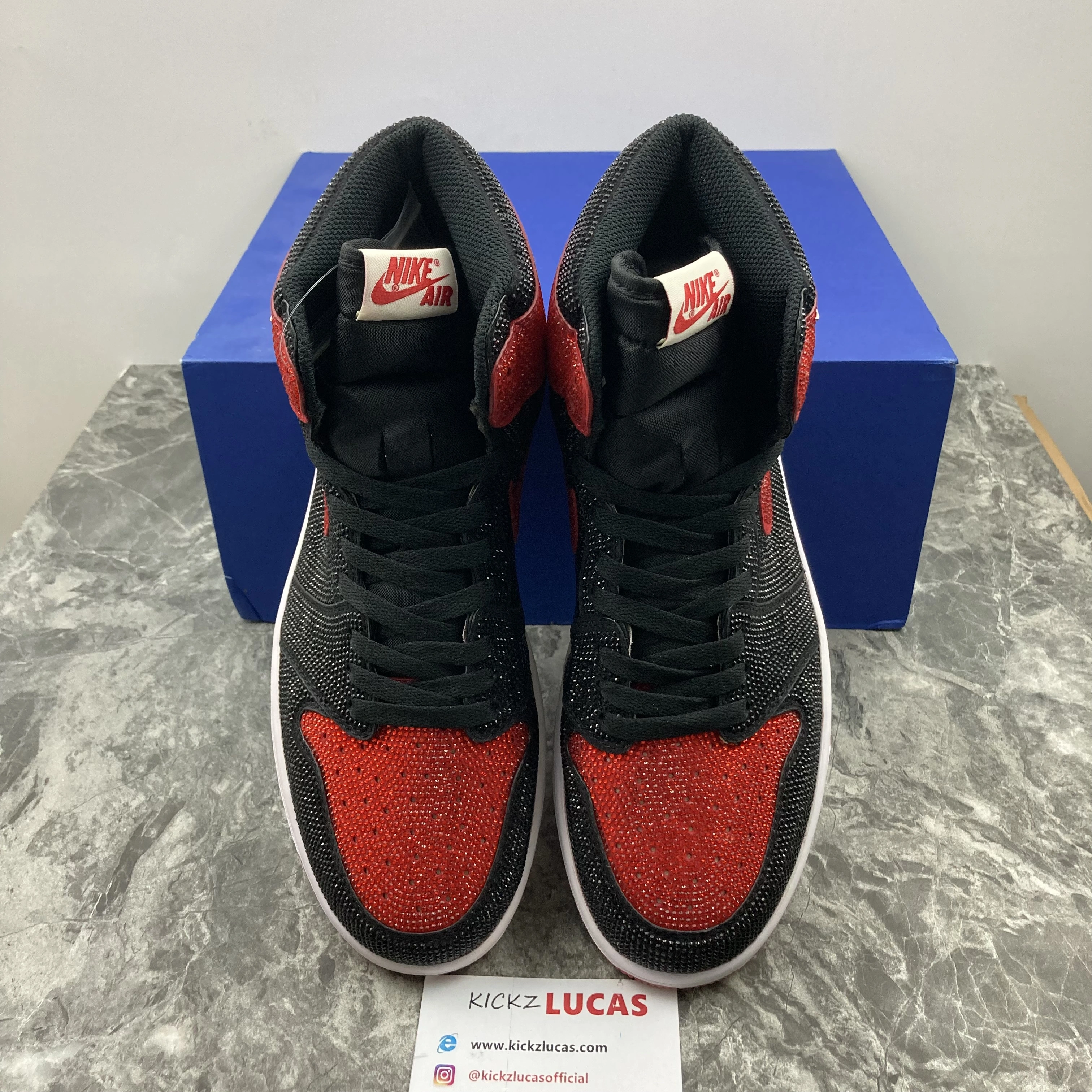Air Jordan 1 Custom Diamond CL230419- EyeCatching 1553