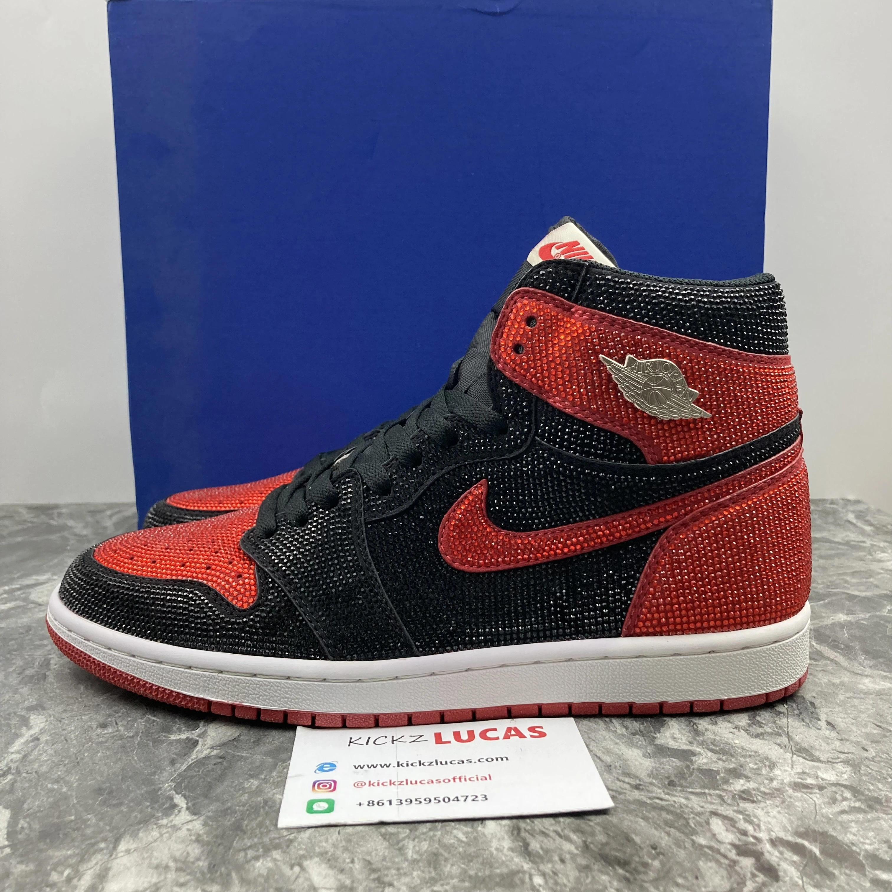 Air Jordan 1 Custom Diamond CL230419- EyeCatching 1553