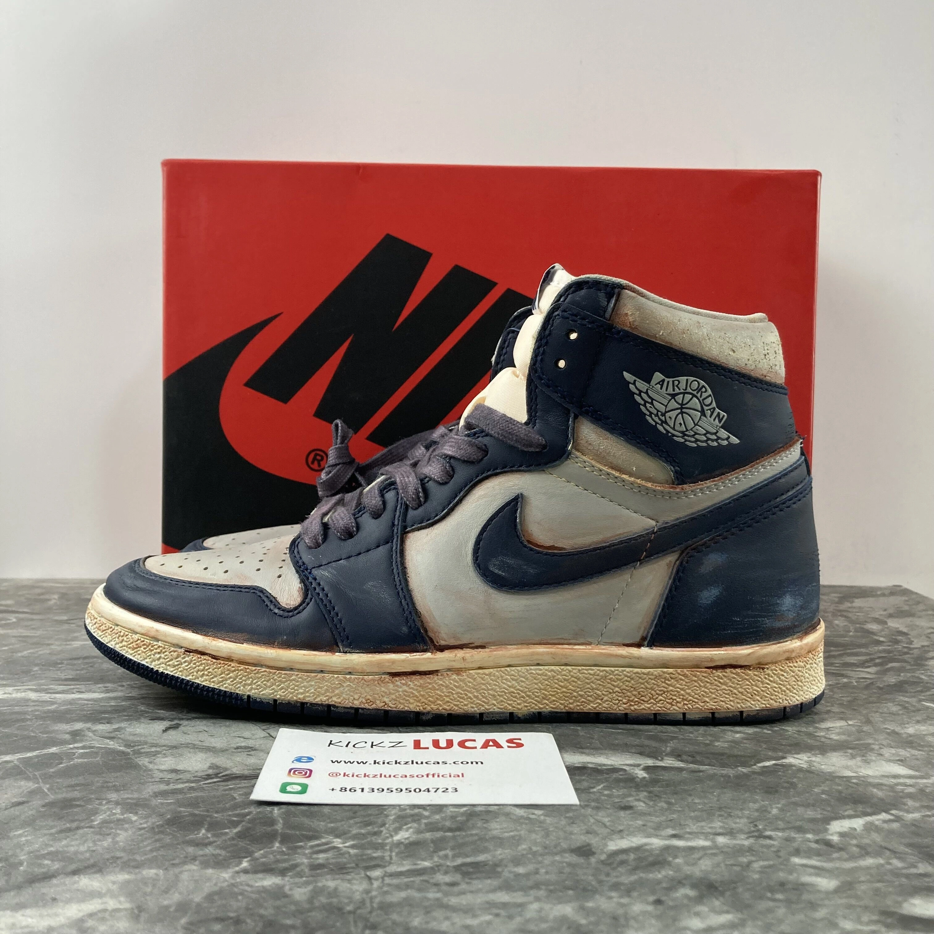 TravelReady Air Jordan 1 High 85‘ Georgetown Customized BQ4422- 1670