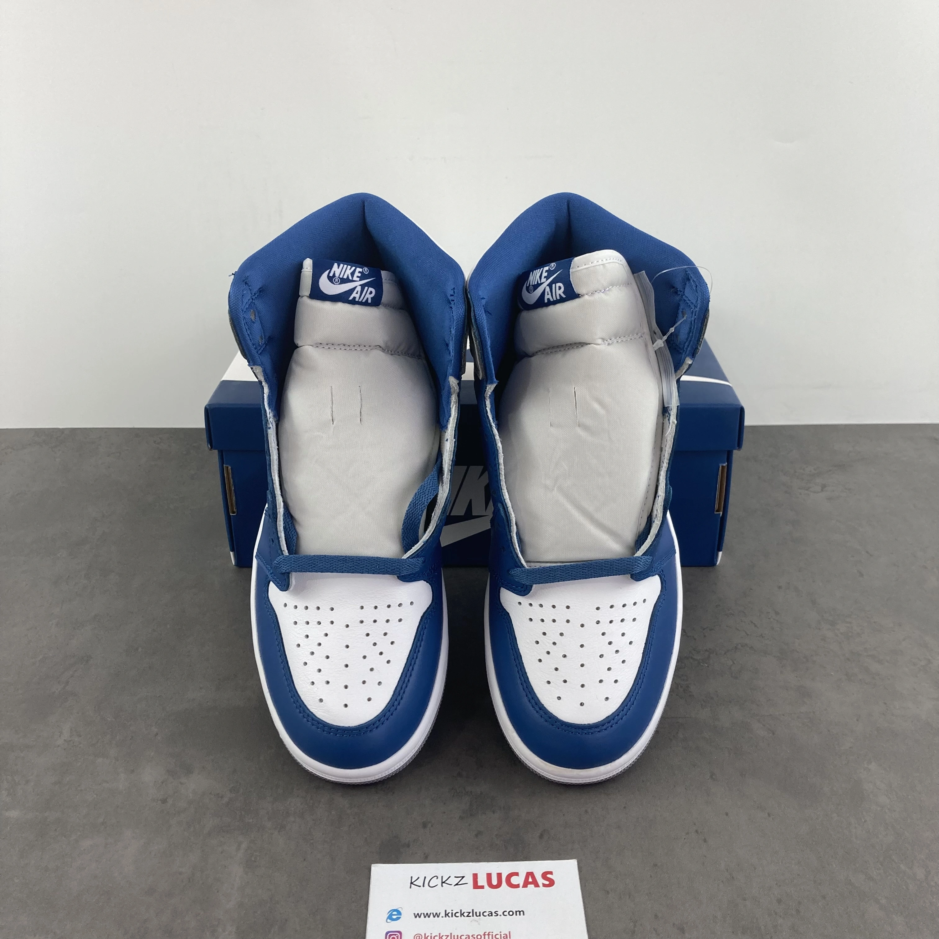Unisex Air Jordan 1 High OG True Blue DZ5485- 1613