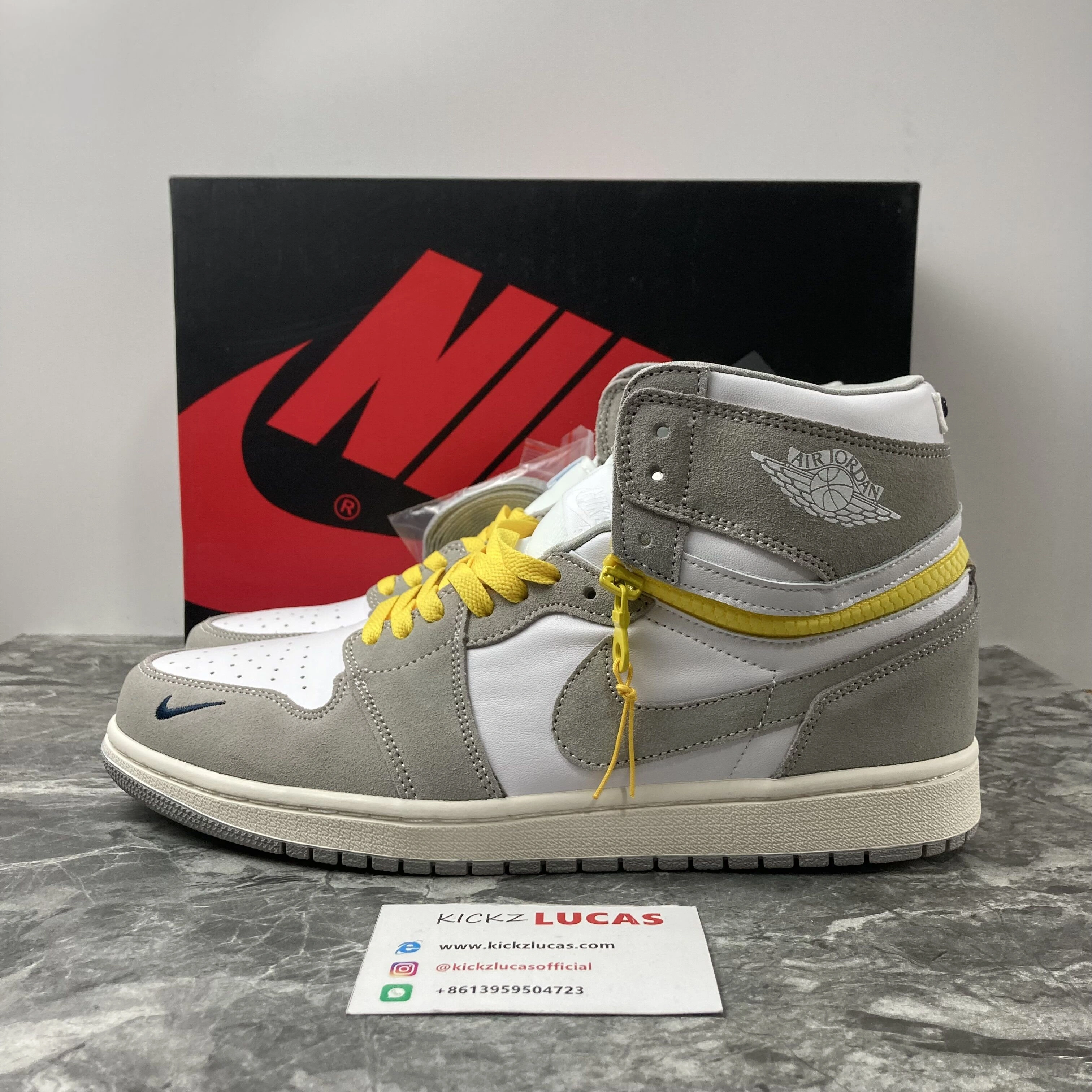 Air Jordan 1 High Switch Light Smoke CW6576- Lightweight 1736