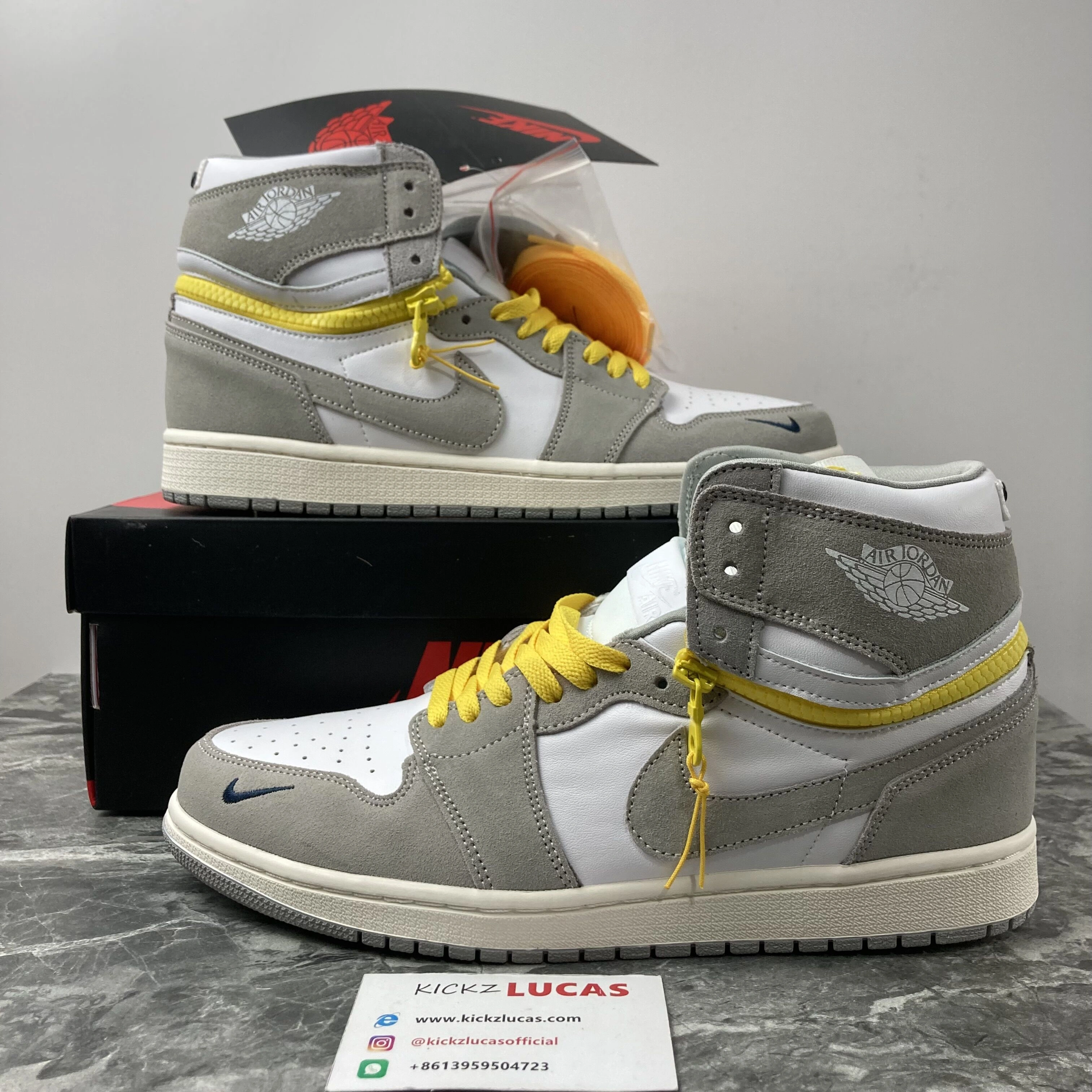 Air Jordan 1 High Switch Light Smoke CW6576- Lightweight 1736
