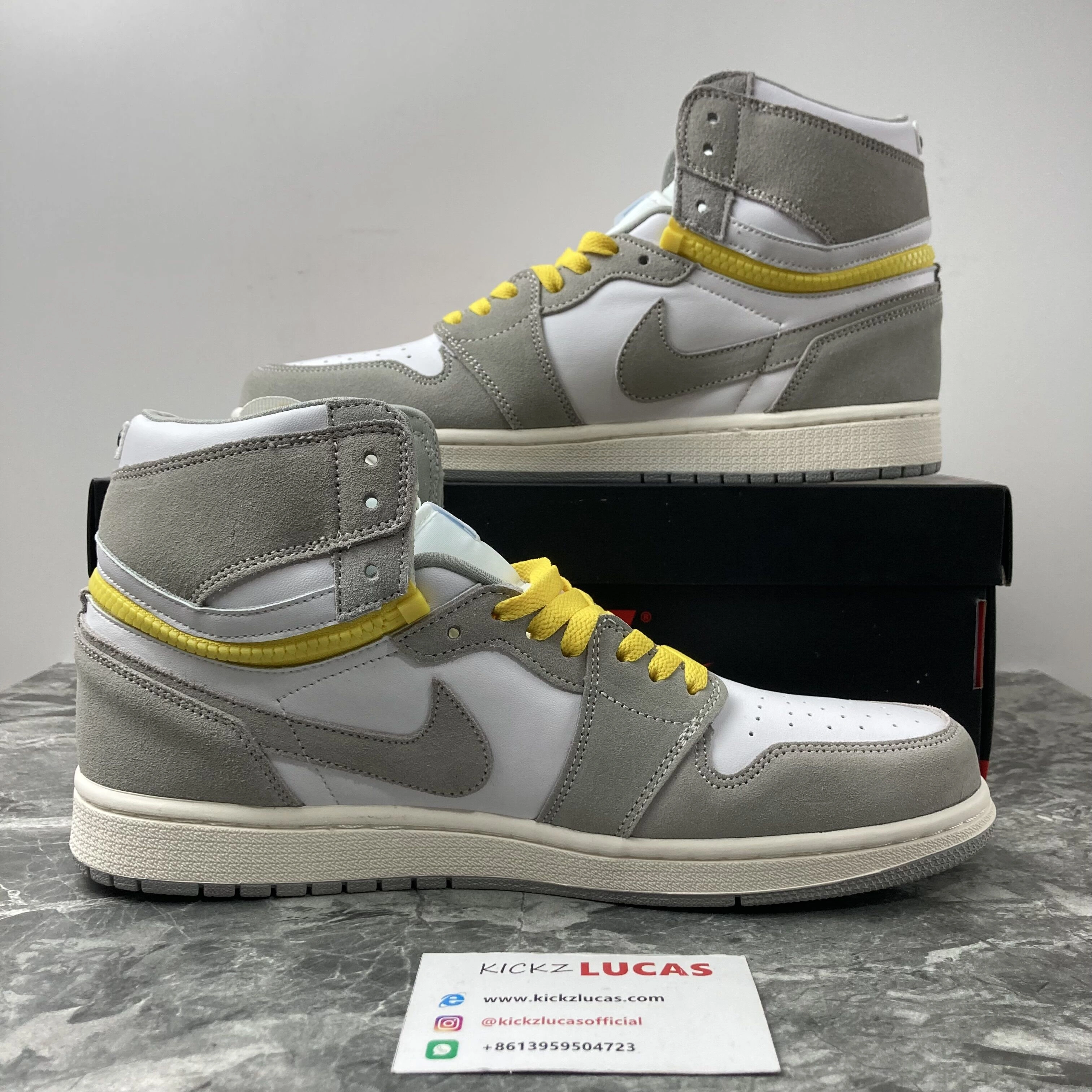 Air Jordan 1 High Switch Light Smoke CW6576- Lightweight 1736