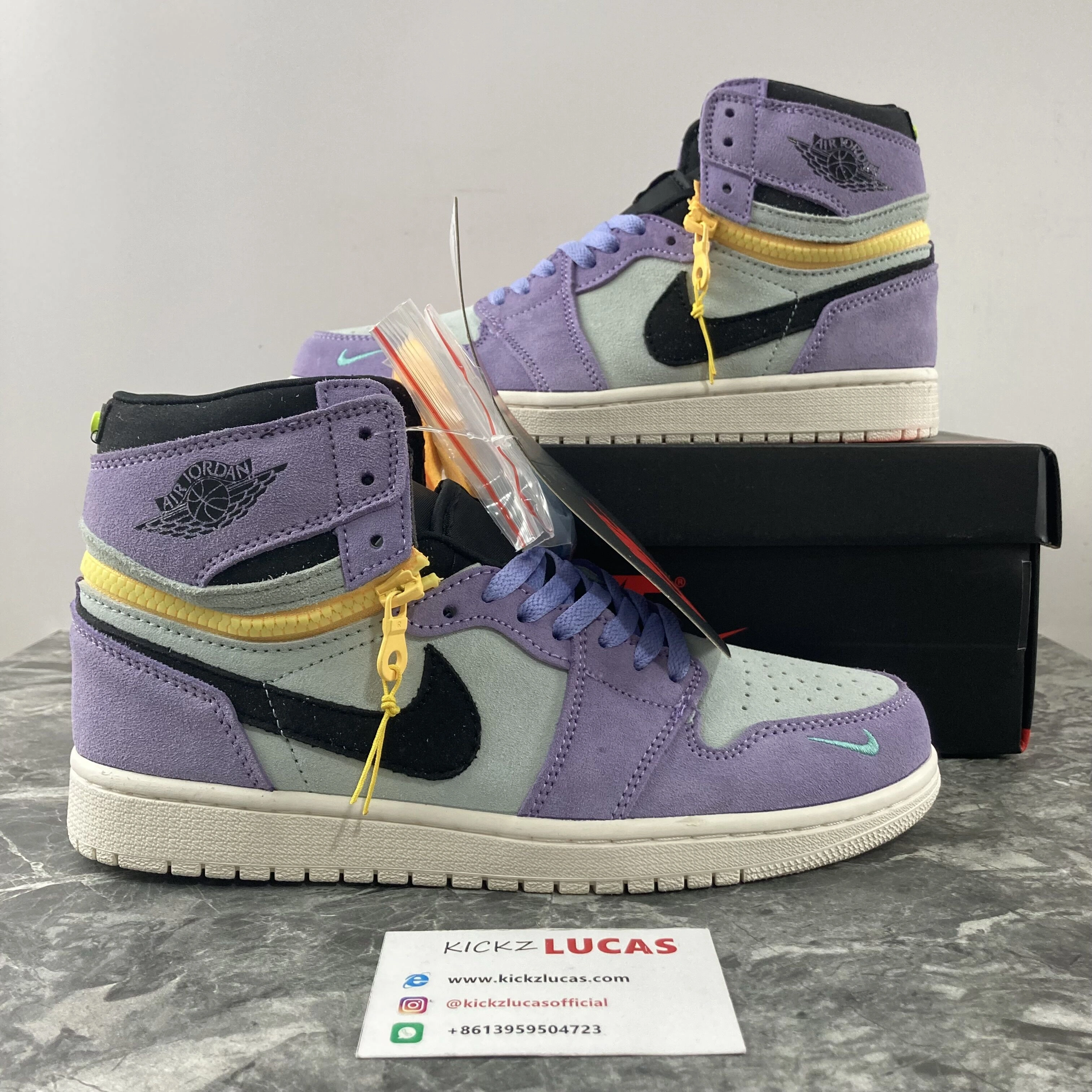 Flexible Air Jordan 1 High Switch Purple Pulse CW6576- 1733