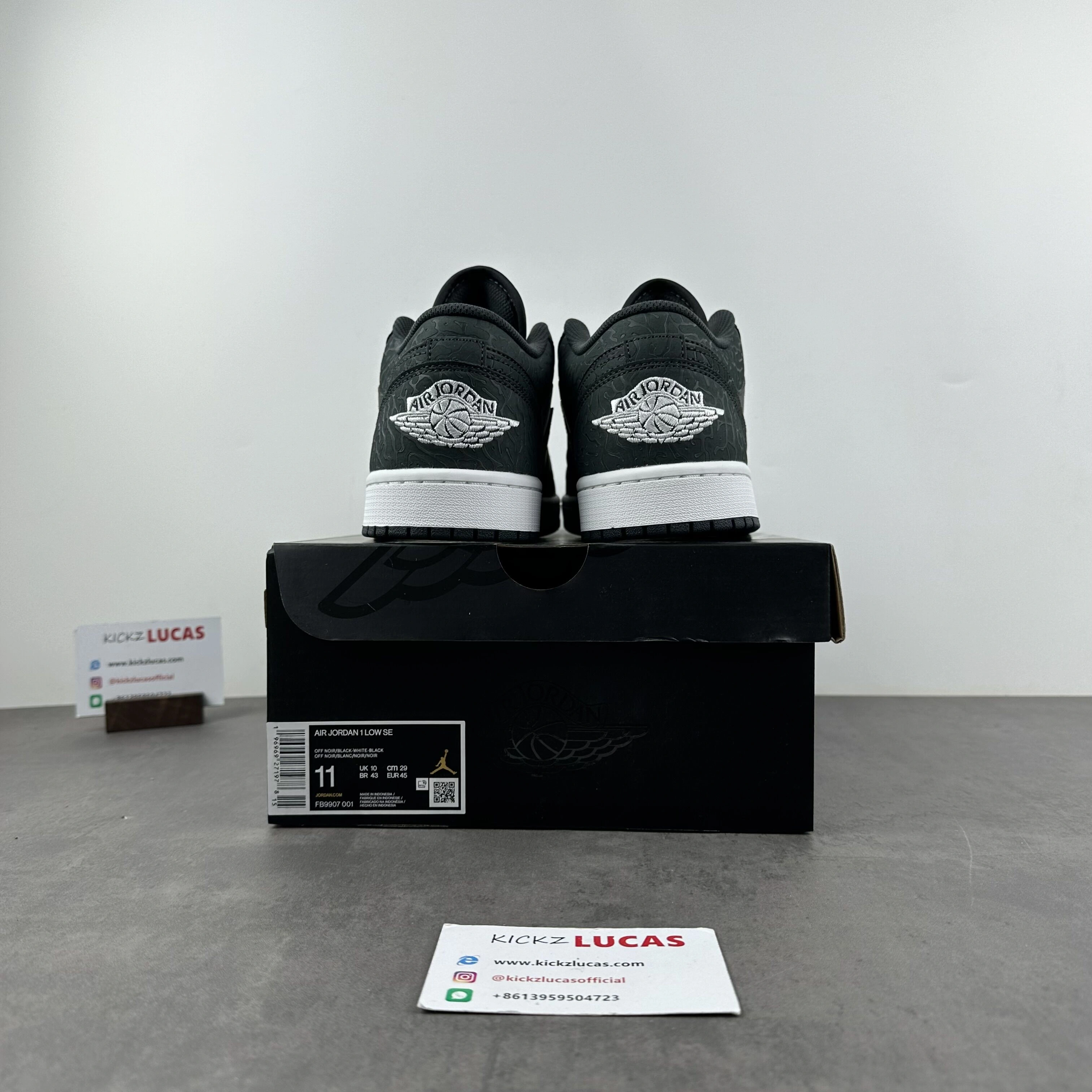 Air Jordan 1 Low Black Elephant FB9907- QuickDry 1455