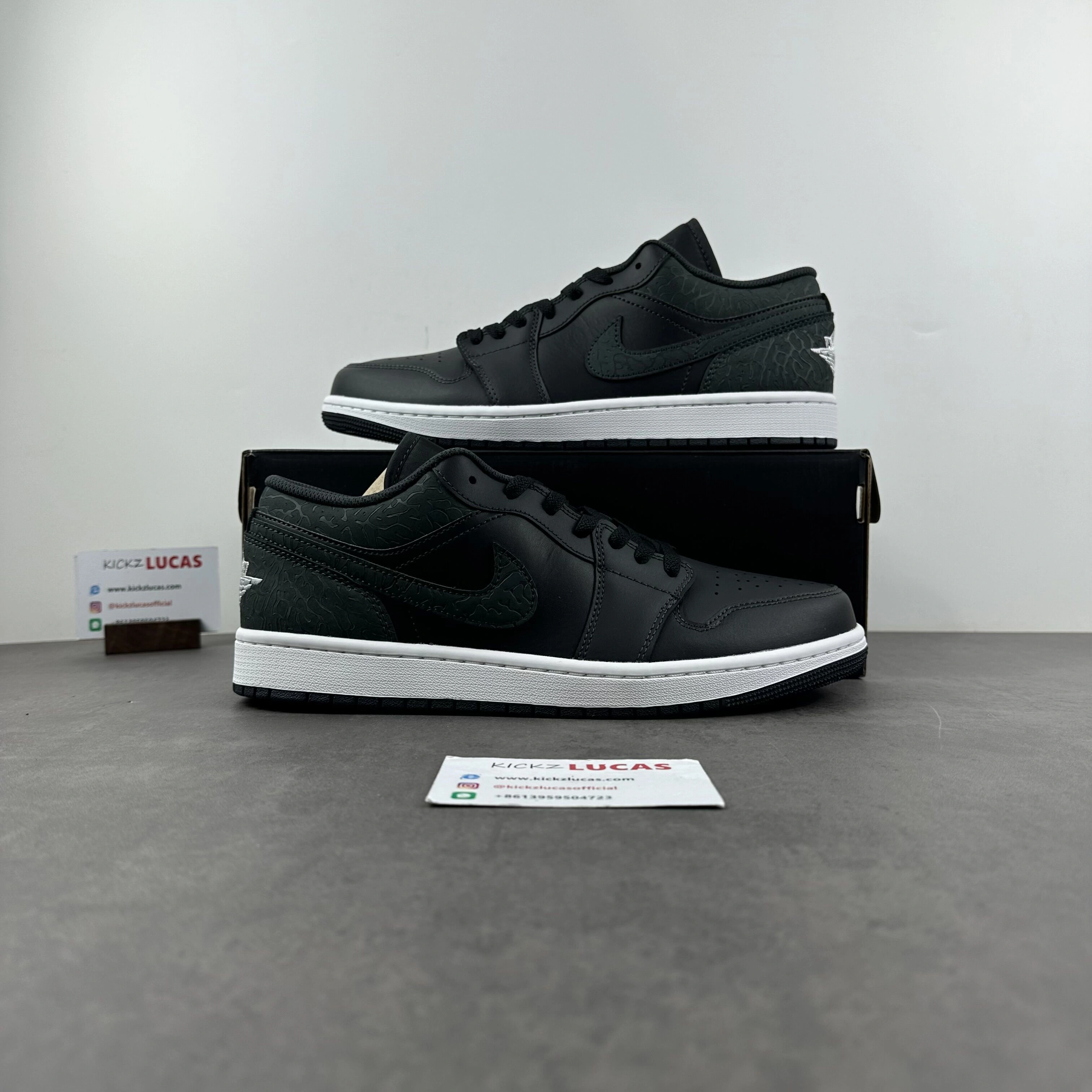 Air Jordan 1 Low Black Elephant FB9907- QuickDry 1455