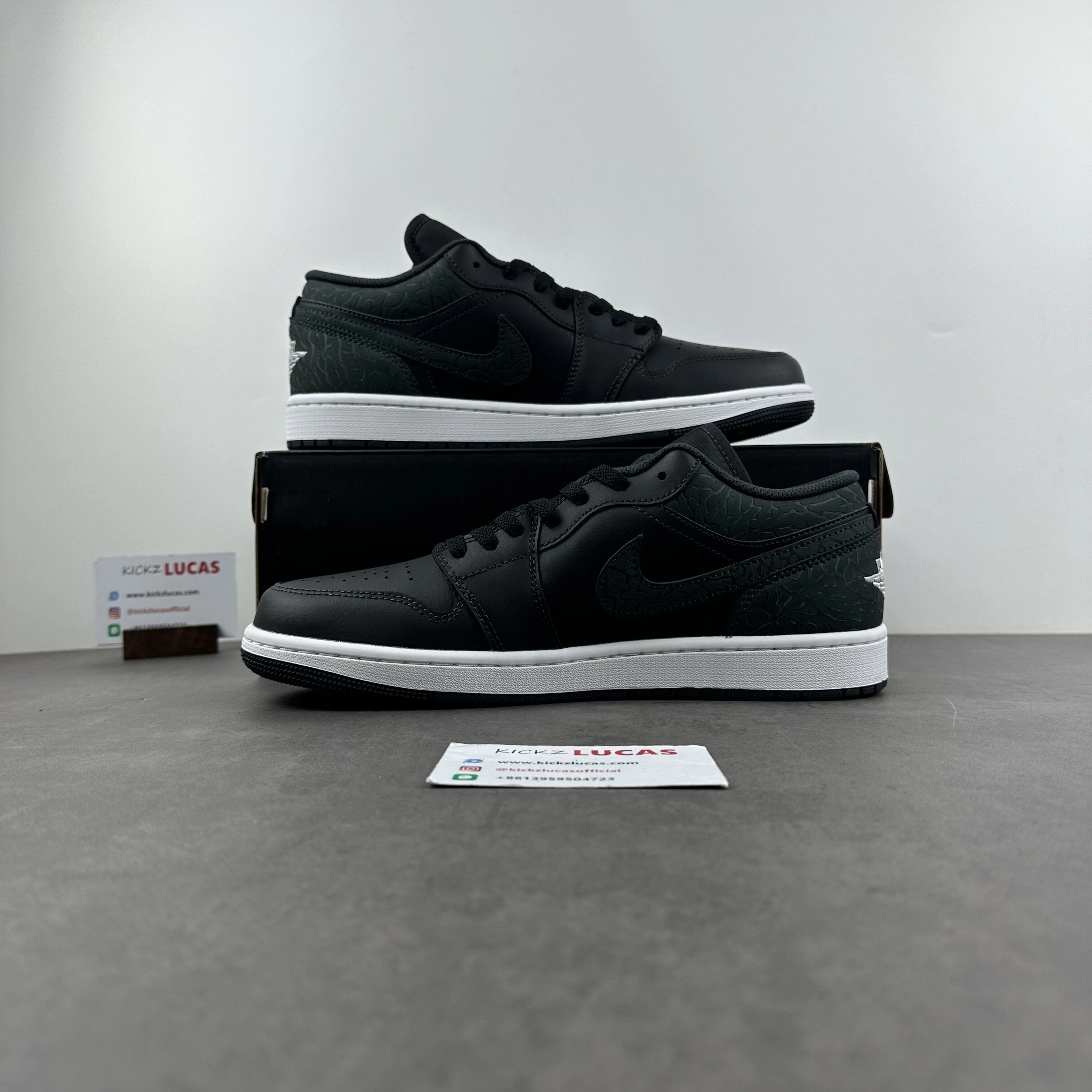 Air Jordan 1 Low Black Elephant FB9907- QuickDry 1455