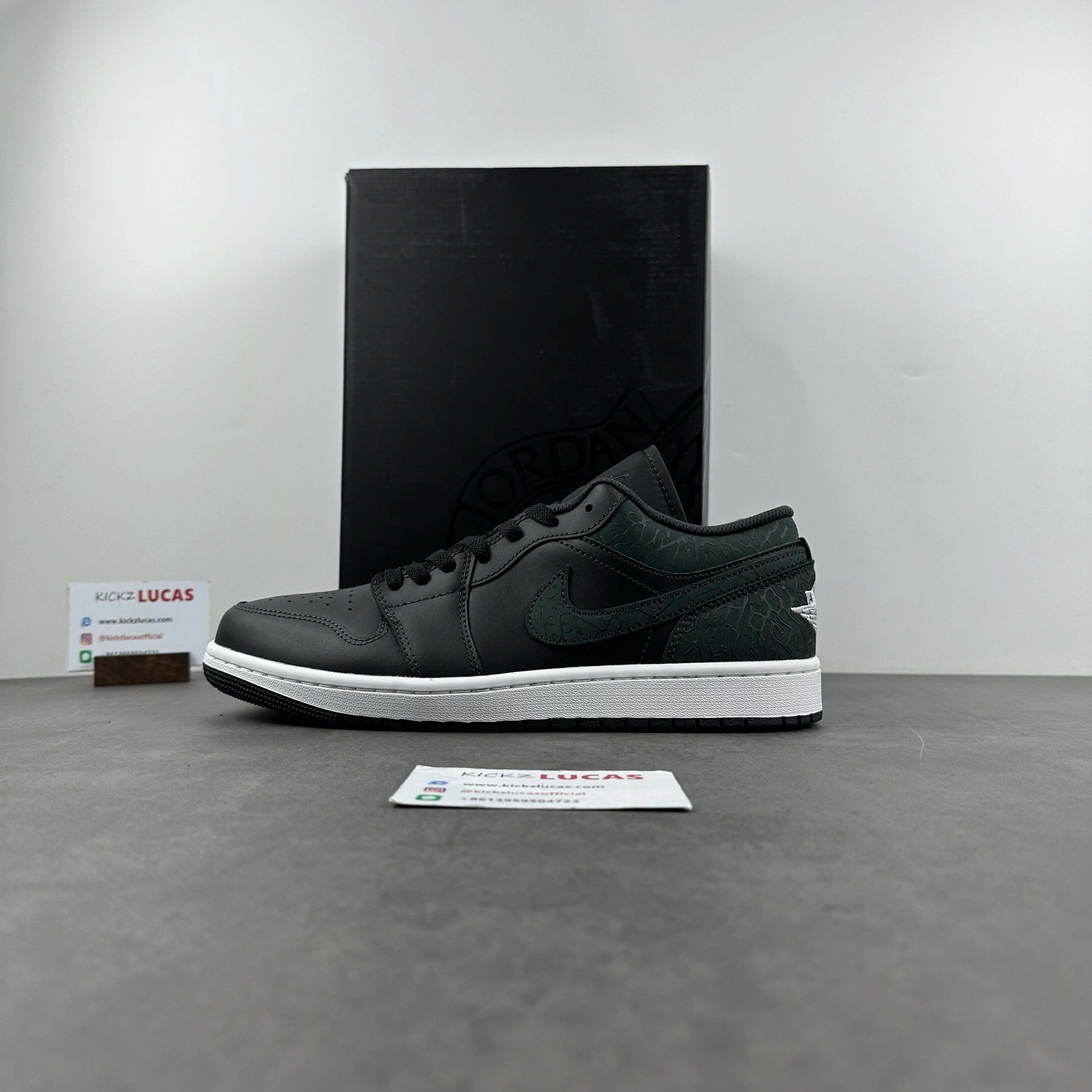 Air Jordan 1 Low Black Elephant FB9907- QuickDry 1455