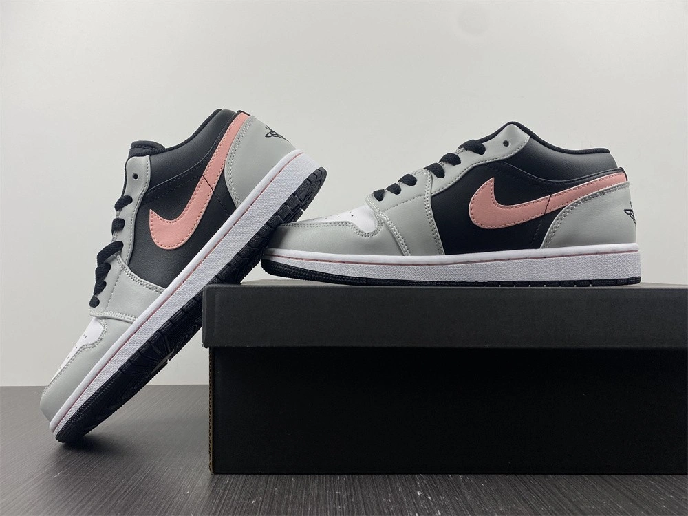 Air Jordan 1 Low Black Grey Pink 553558- SoftTouch 1640