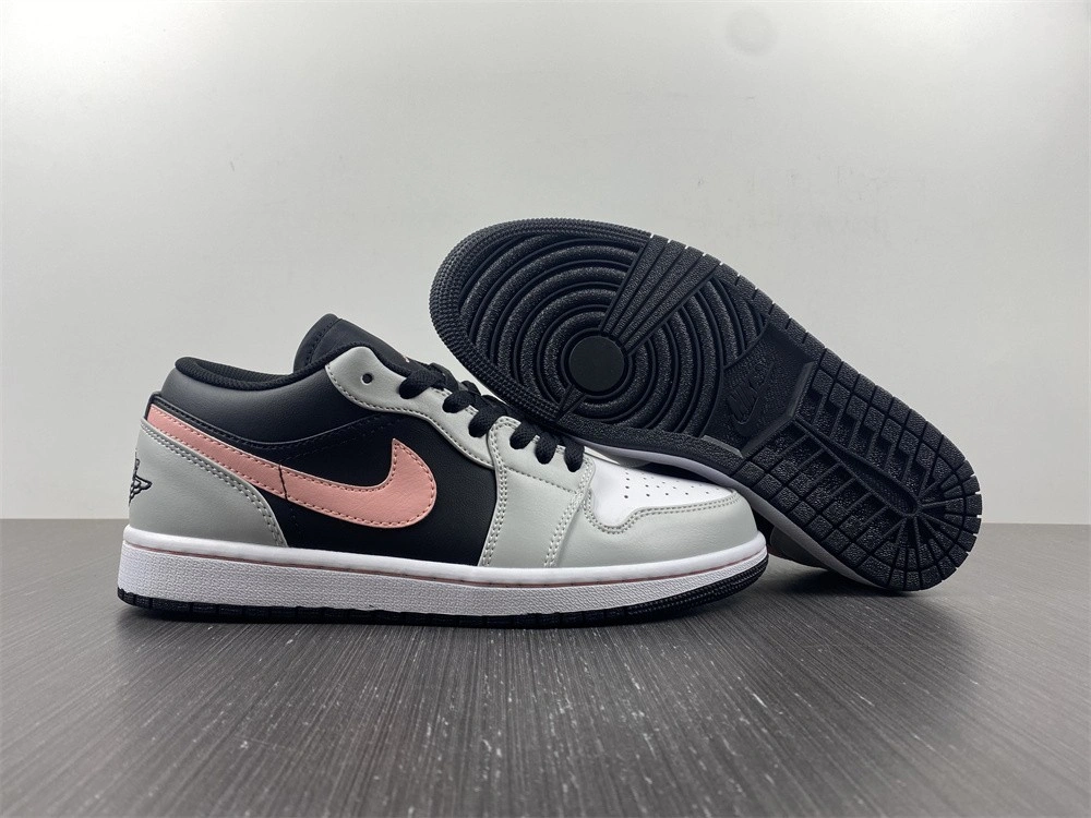 Air Jordan 1 Low Black Grey Pink 553558- SoftTouch 1640