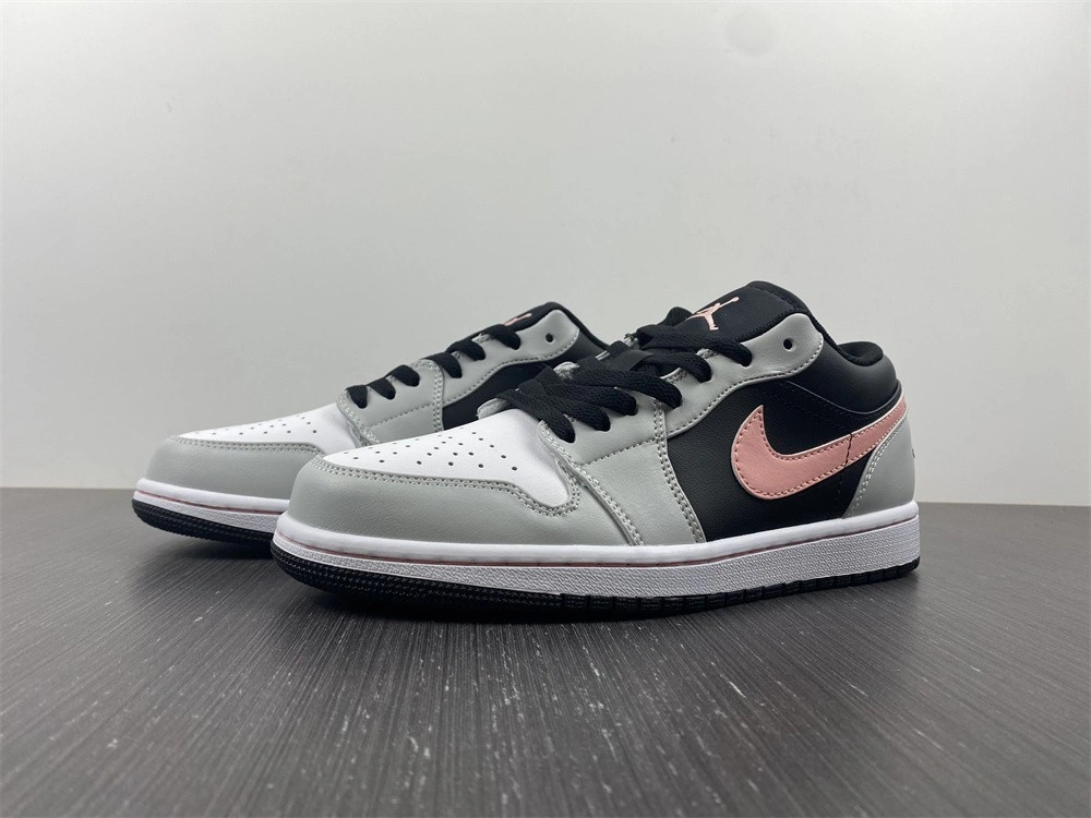Air Jordan 1 Low Black Grey Pink 553558- SoftTouch 1640