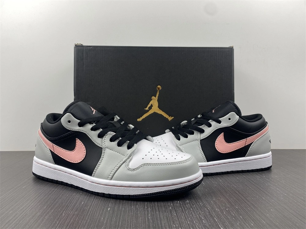 Air Jordan 1 Low Black Grey Pink 553558- SoftTouch 1640