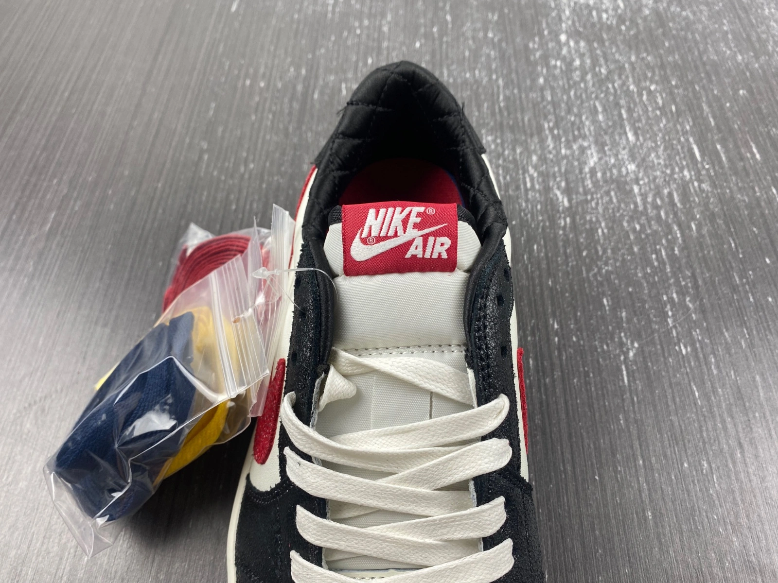 Unique Air Jordan 1 Low Black Red Mini Swoosh DM7866- 1526