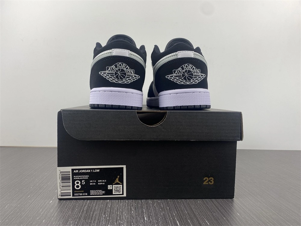 Air Jordan 1 Low Black White Grey 552780- TopPick 1643