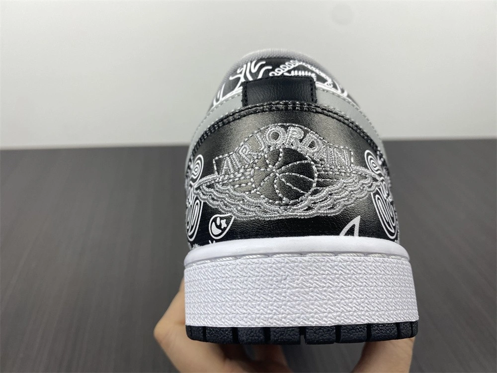 Air Jordan 1 Low Black White Grey 553558- WellDesigned 1650