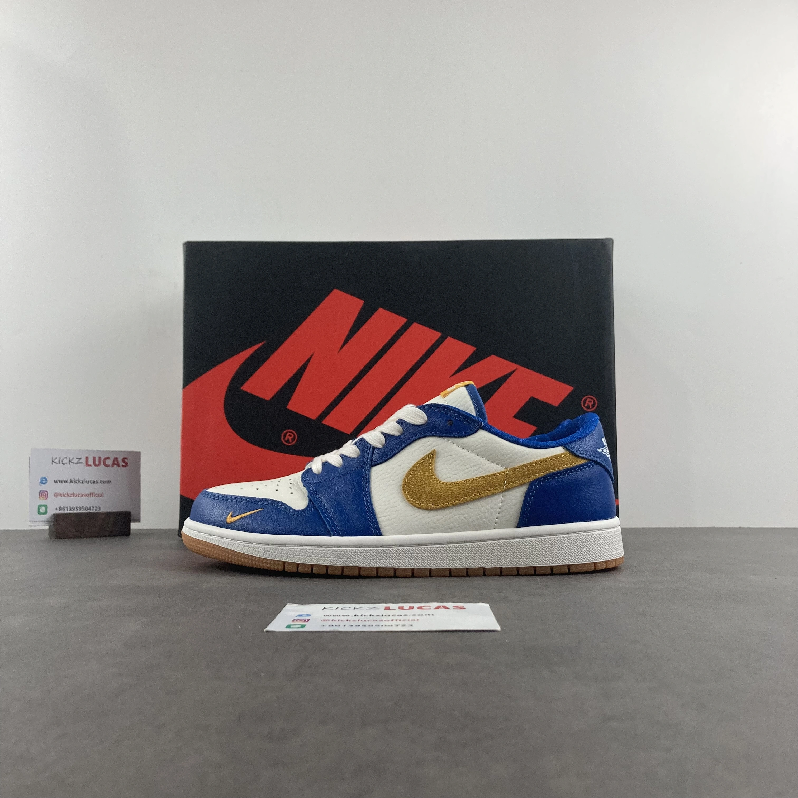 Air Jordan 1 Low Blue Mini Swoosh DZ0792- Durable 1532