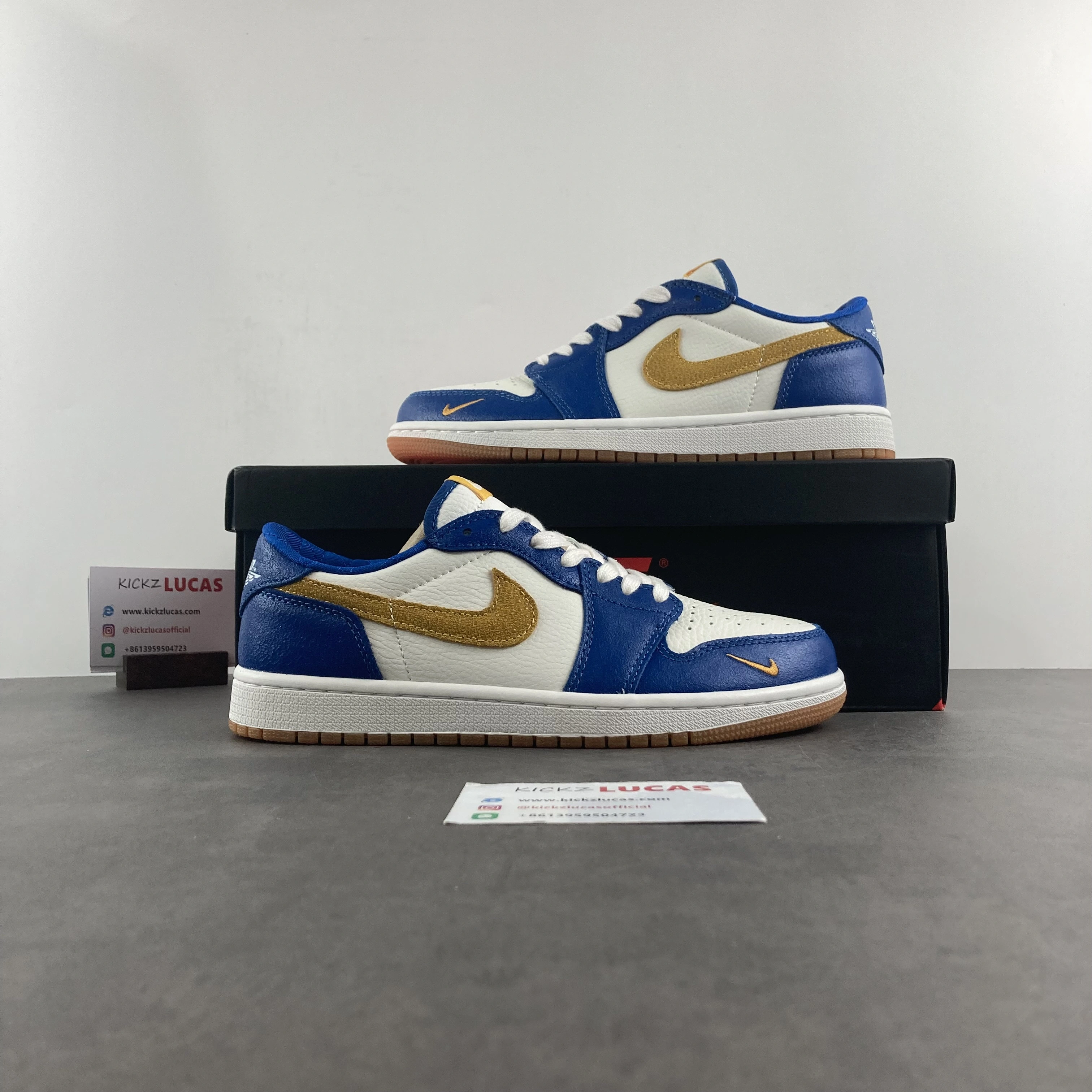 Air Jordan 1 Low Blue Mini Swoosh DZ0792- Durable 1532