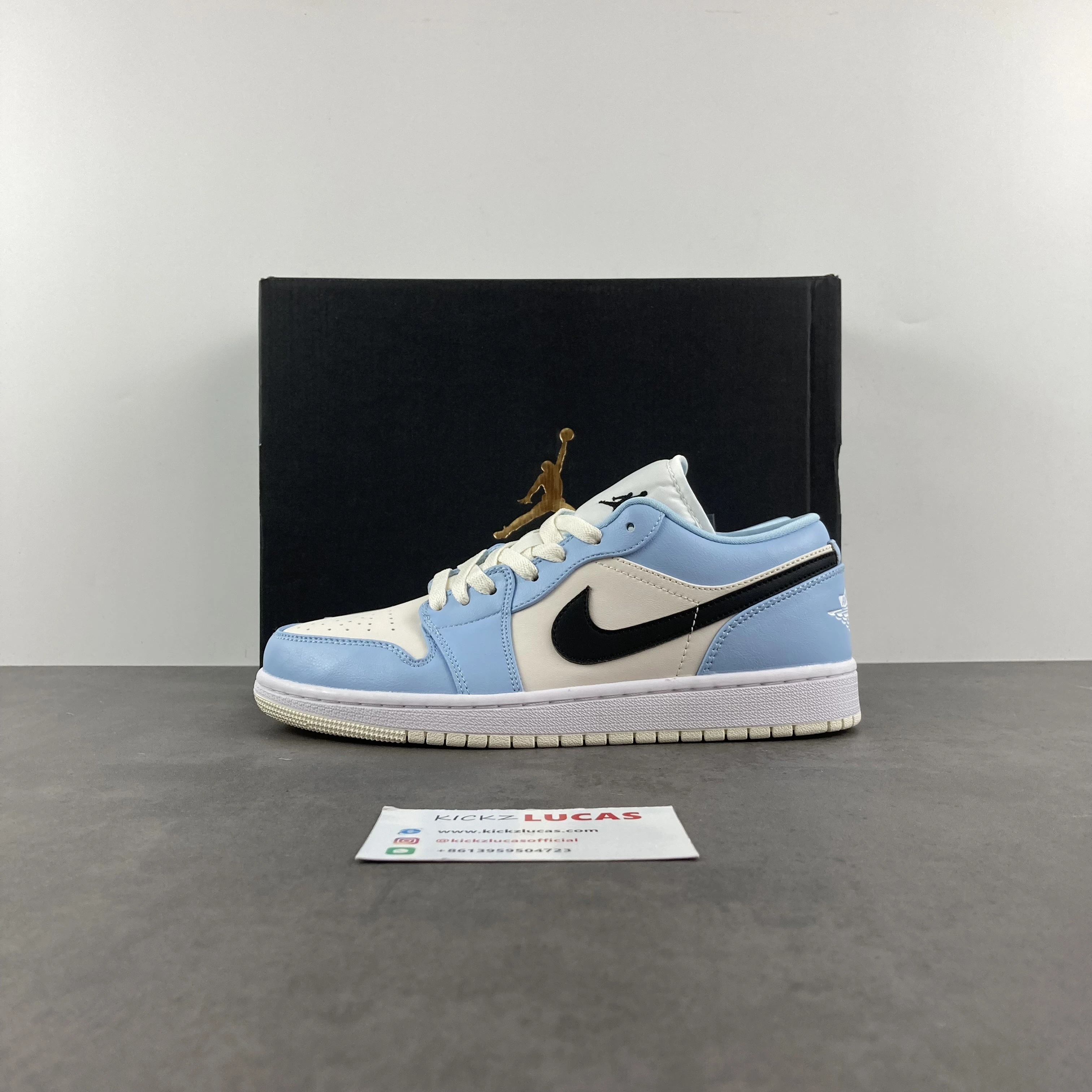 Air Jordan 1 Low Ice Blue Black 554723- TravelReady 1563