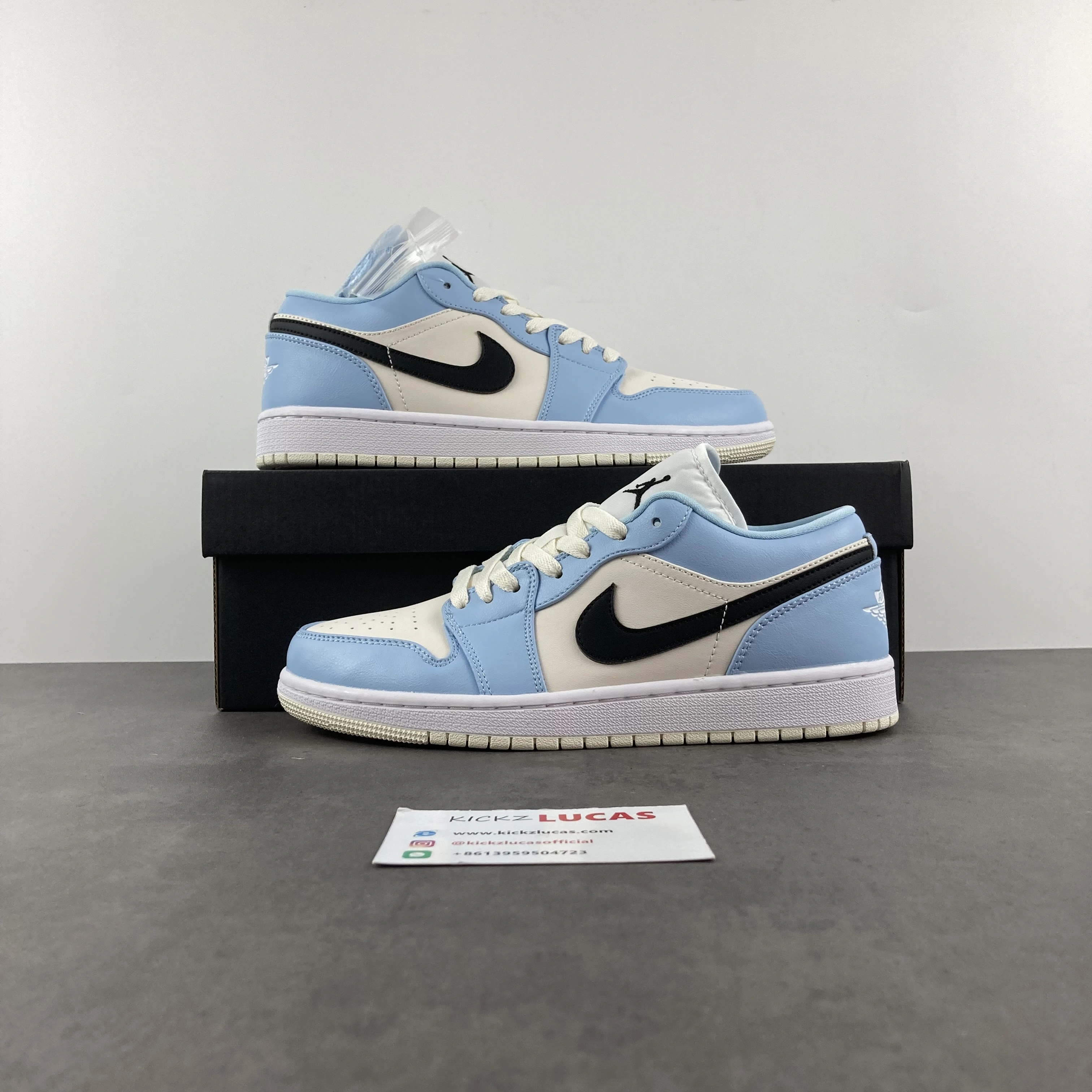 Air Jordan 1 Low Ice Blue Black 554723- TravelReady 1563