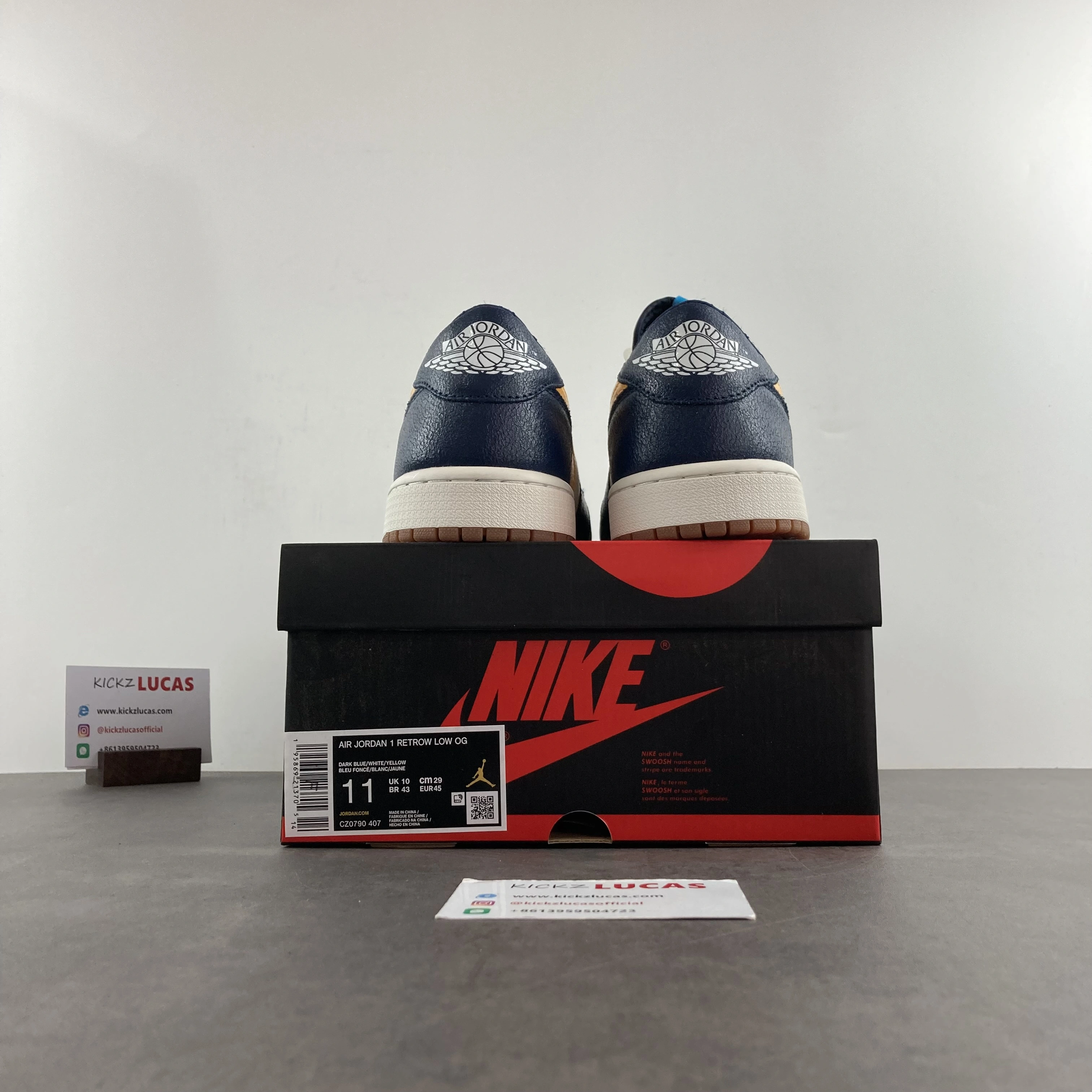 Sporty Air Jordan 1 Low Navy Blue Mini Swoosh CZ0790- 1481