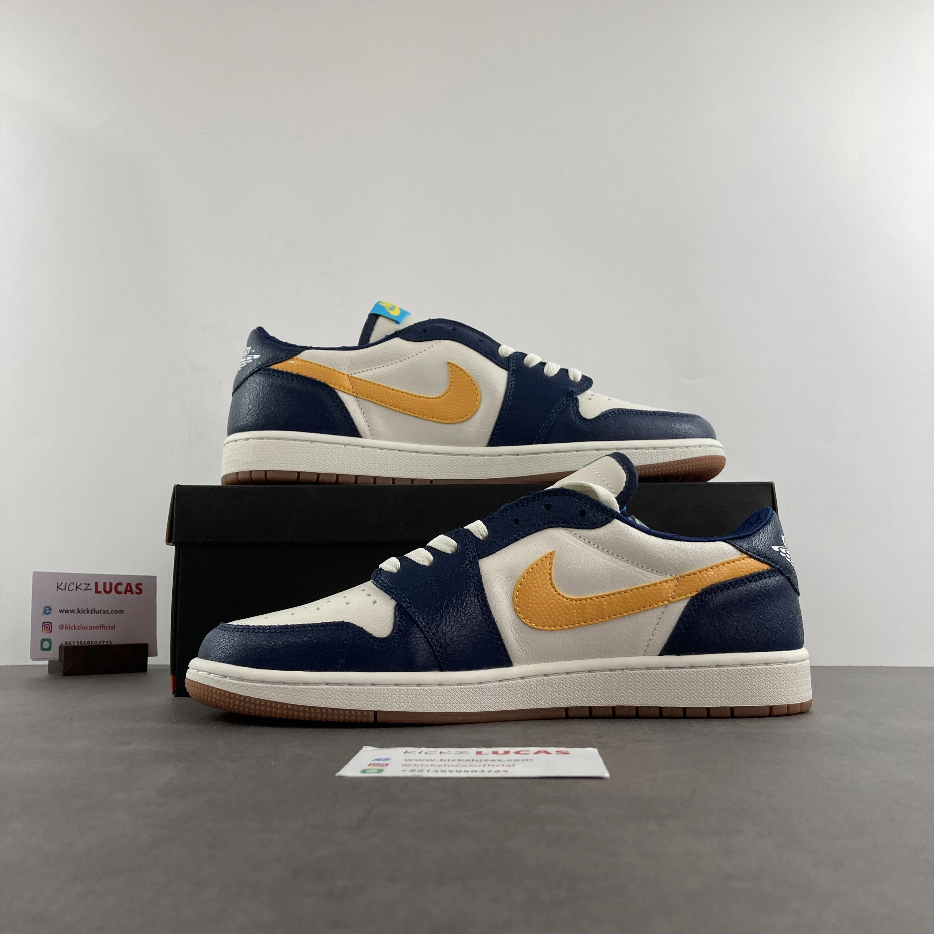 Sporty Air Jordan 1 Low Navy Blue Mini Swoosh CZ0790- 1481