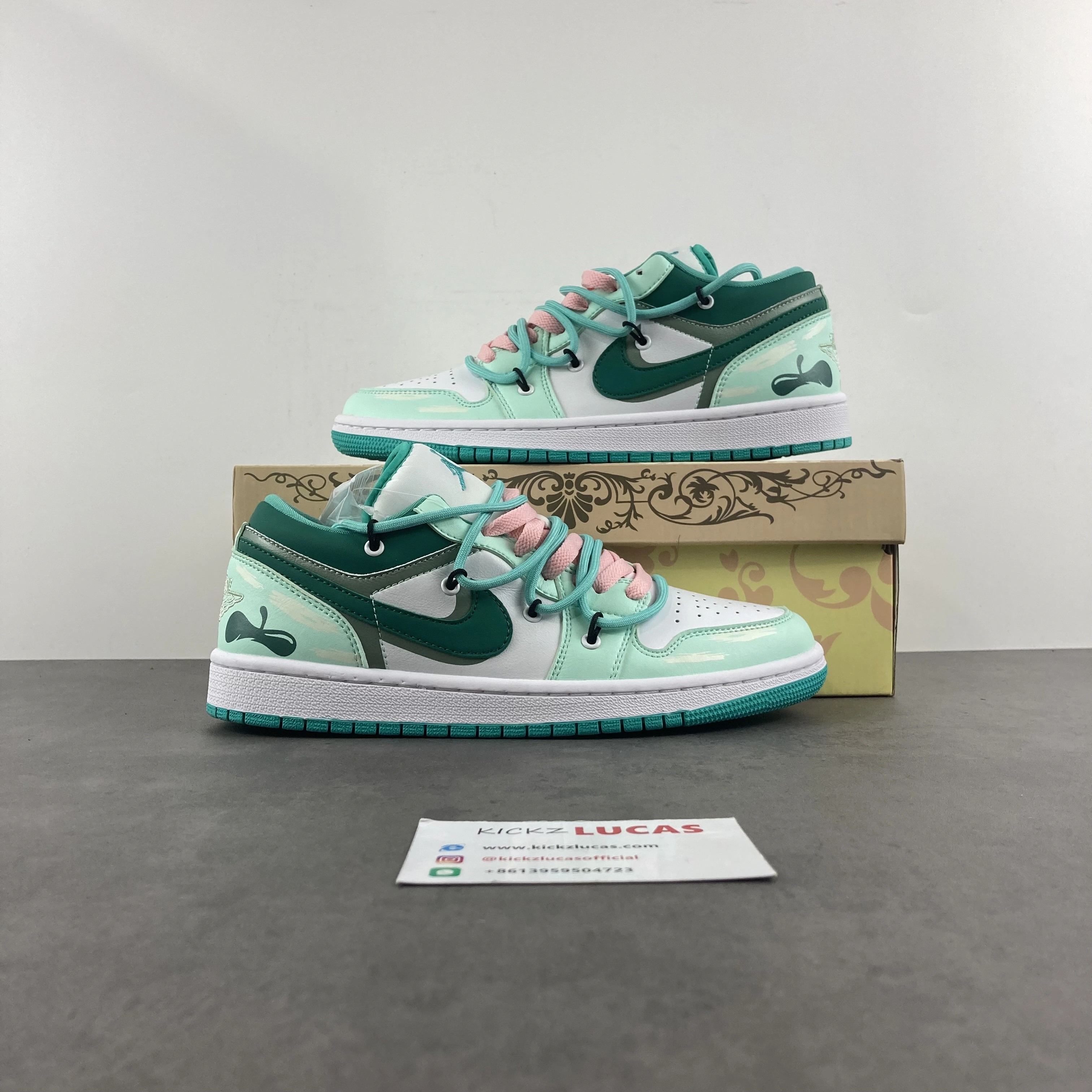 Air Jordan 1 Low New Emerald DC0774- Breathable 1573