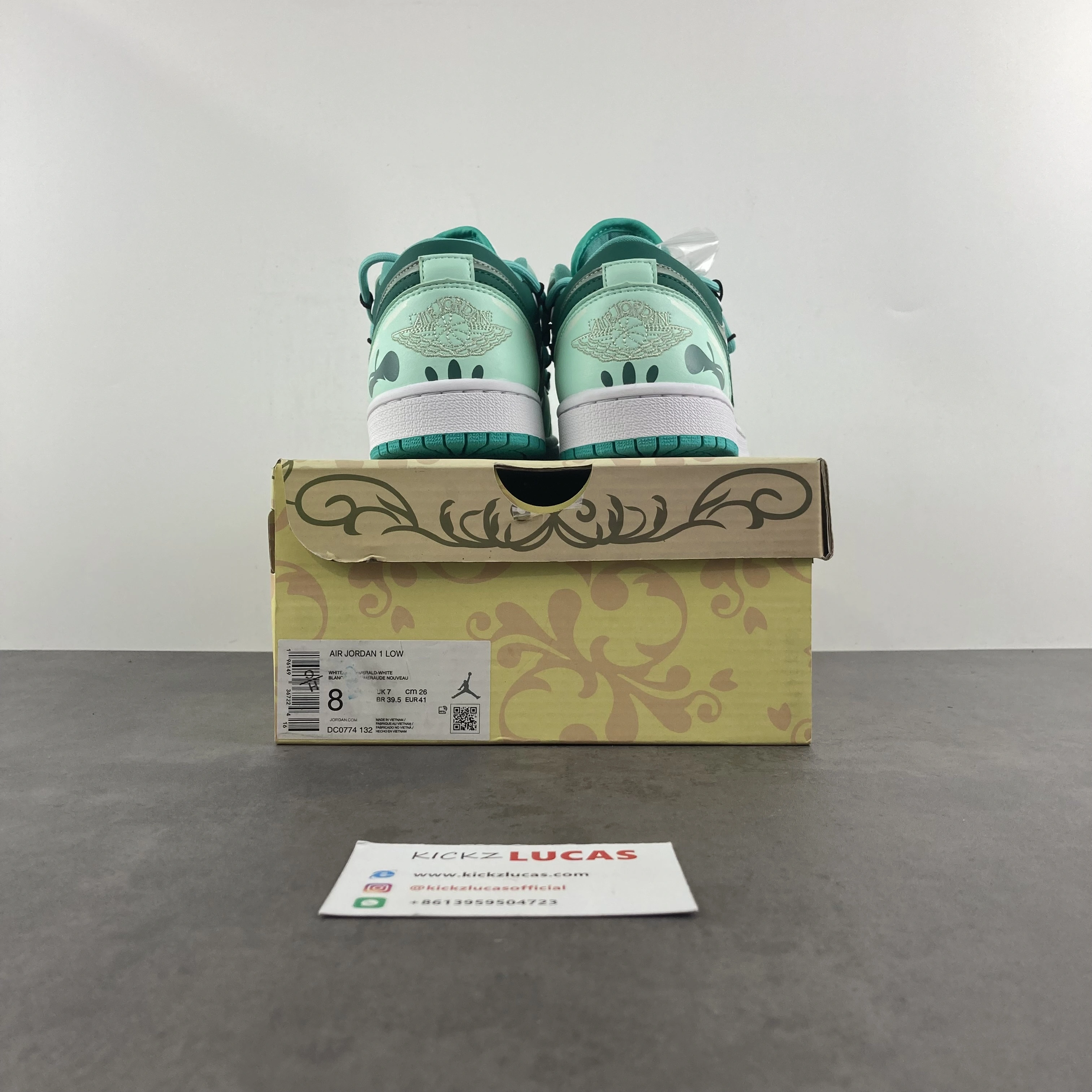 Air Jordan 1 Low New Emerald DC0774- Breathable 1573
