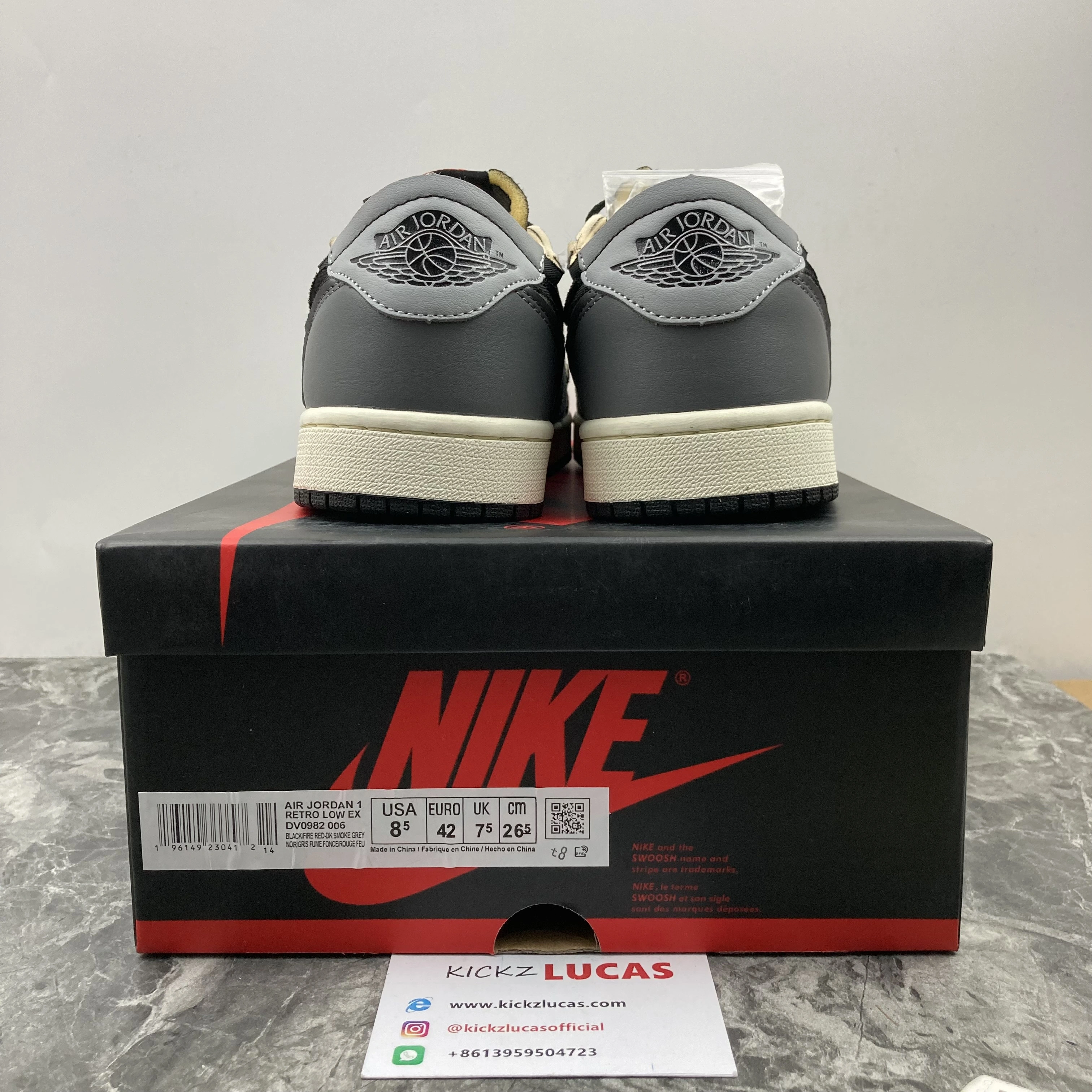 Air Jordan 1 Low OG EX Black Smoke Grey DV0982- Effortless 1606