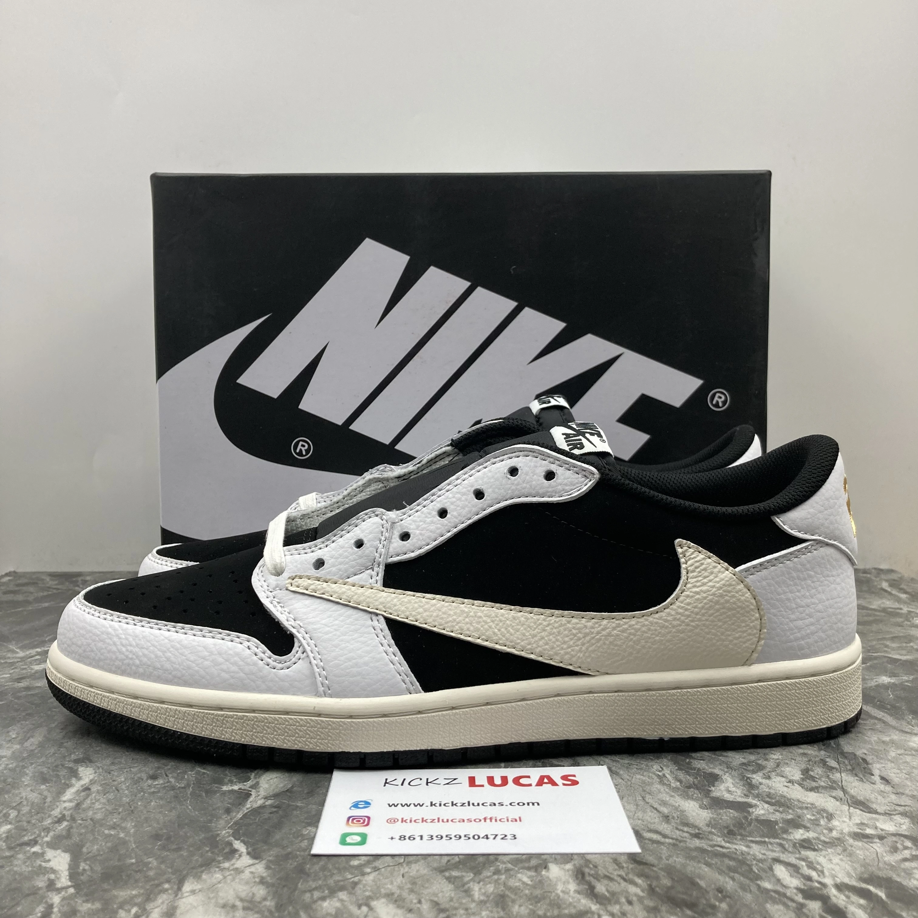 Air Jordan 1 Low OG Travis Scott White Black Timeless 1603